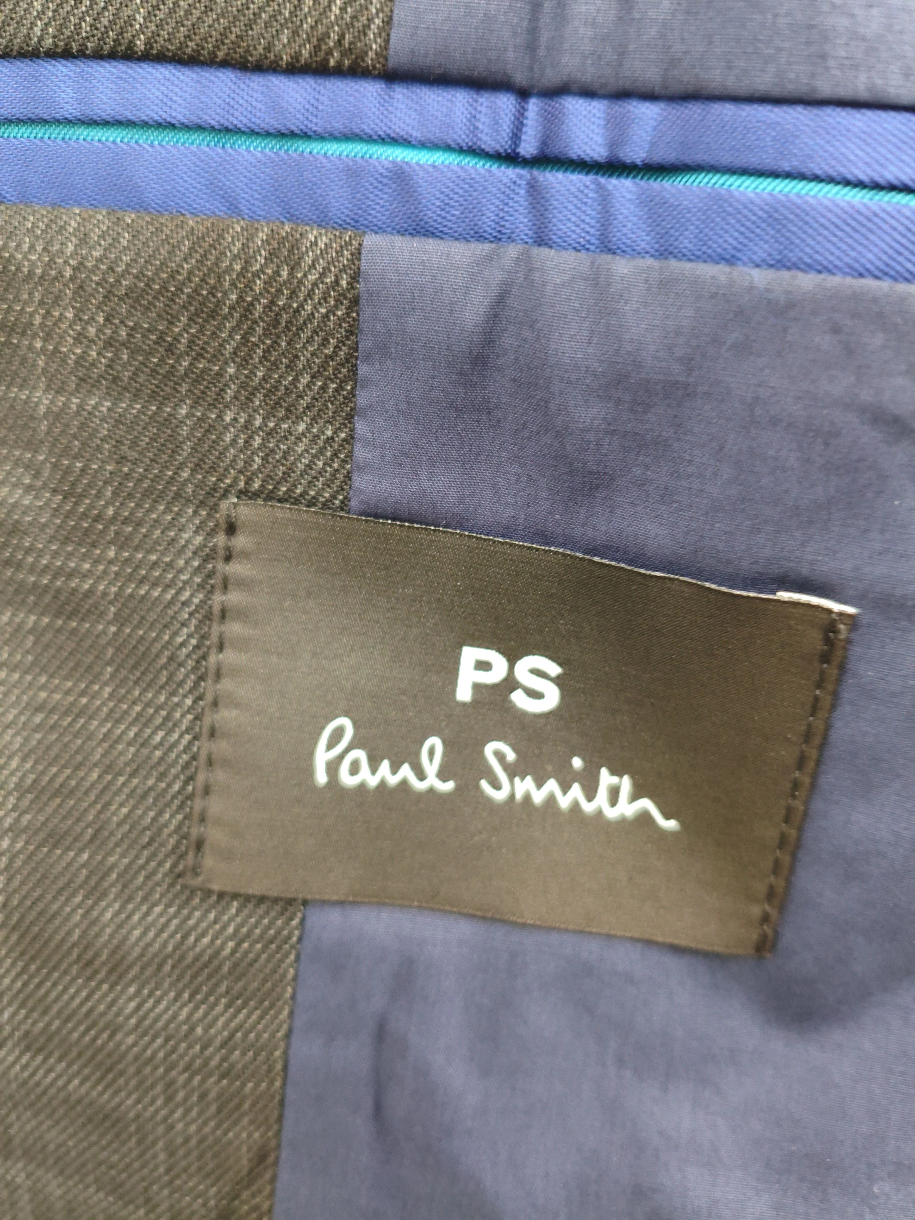 Paul Smith Men's Blazer M Black Checkered 100% Cotton Overcoat New with tags - Image 5