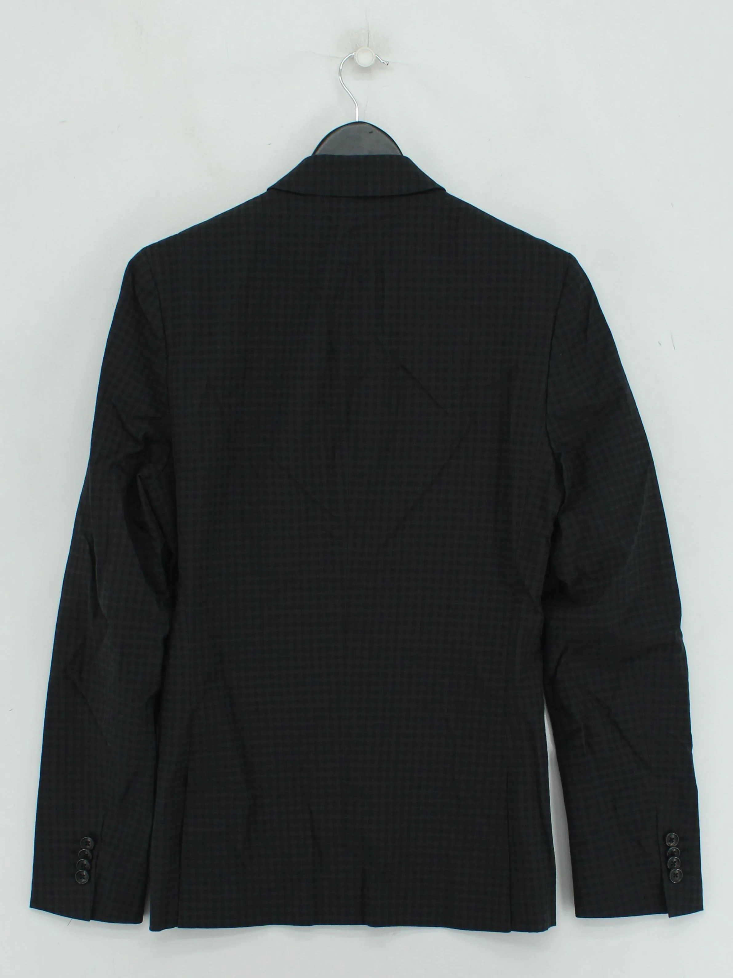 Paul Smith Men's Blazer M Black Checkered 100% Viscose Overcoat New with tags - Image 2