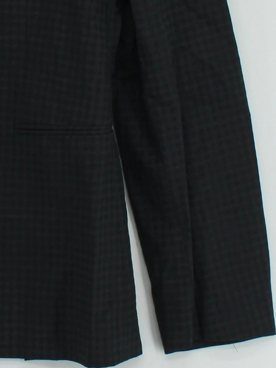 Paul Smith Men's Blazer M Black Checkered 100% Viscose Overcoat New with tags - Image 4