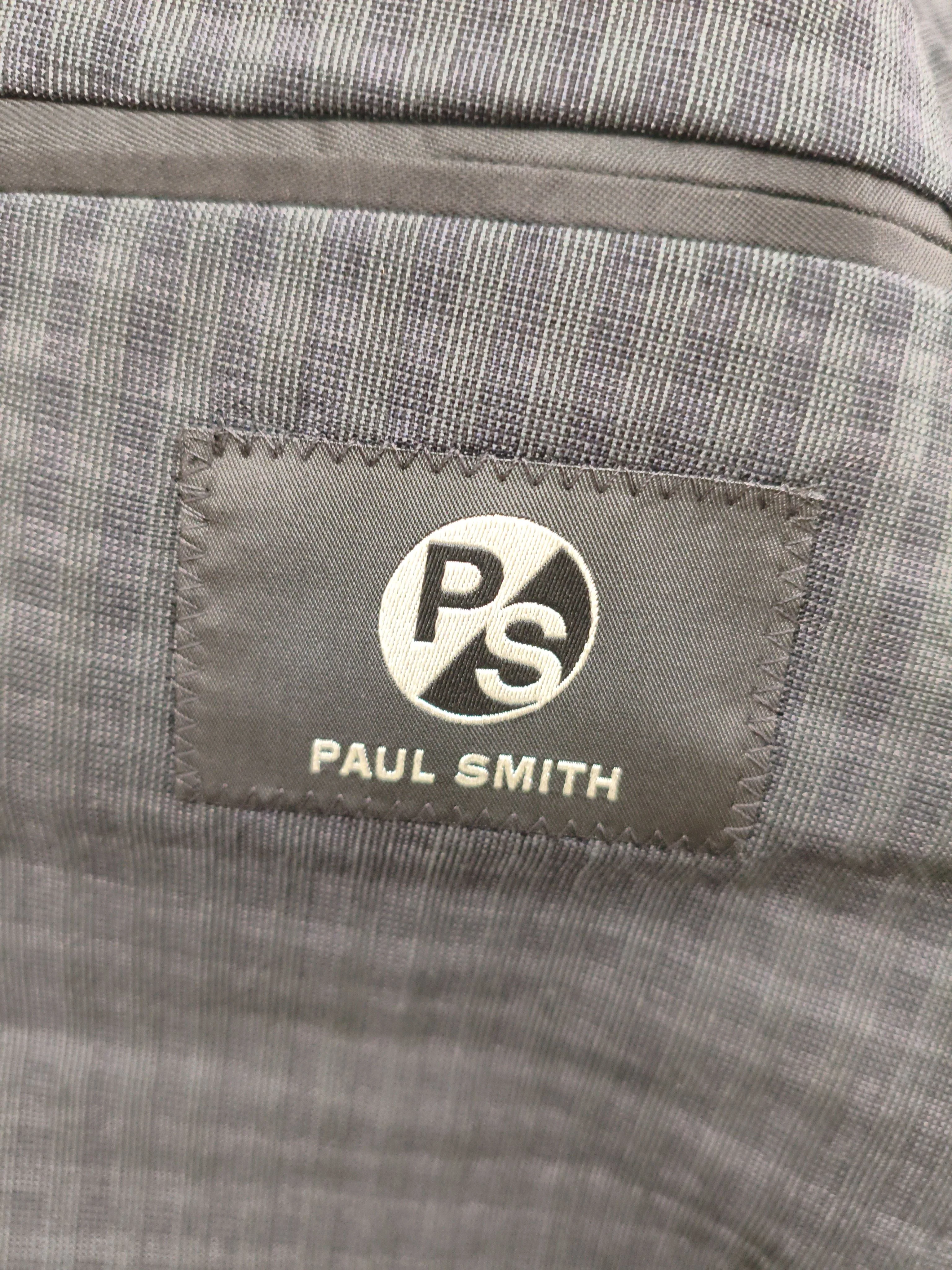 Paul Smith Men's Blazer M Black Checkered 100% Viscose Overcoat New with tags - Image 5