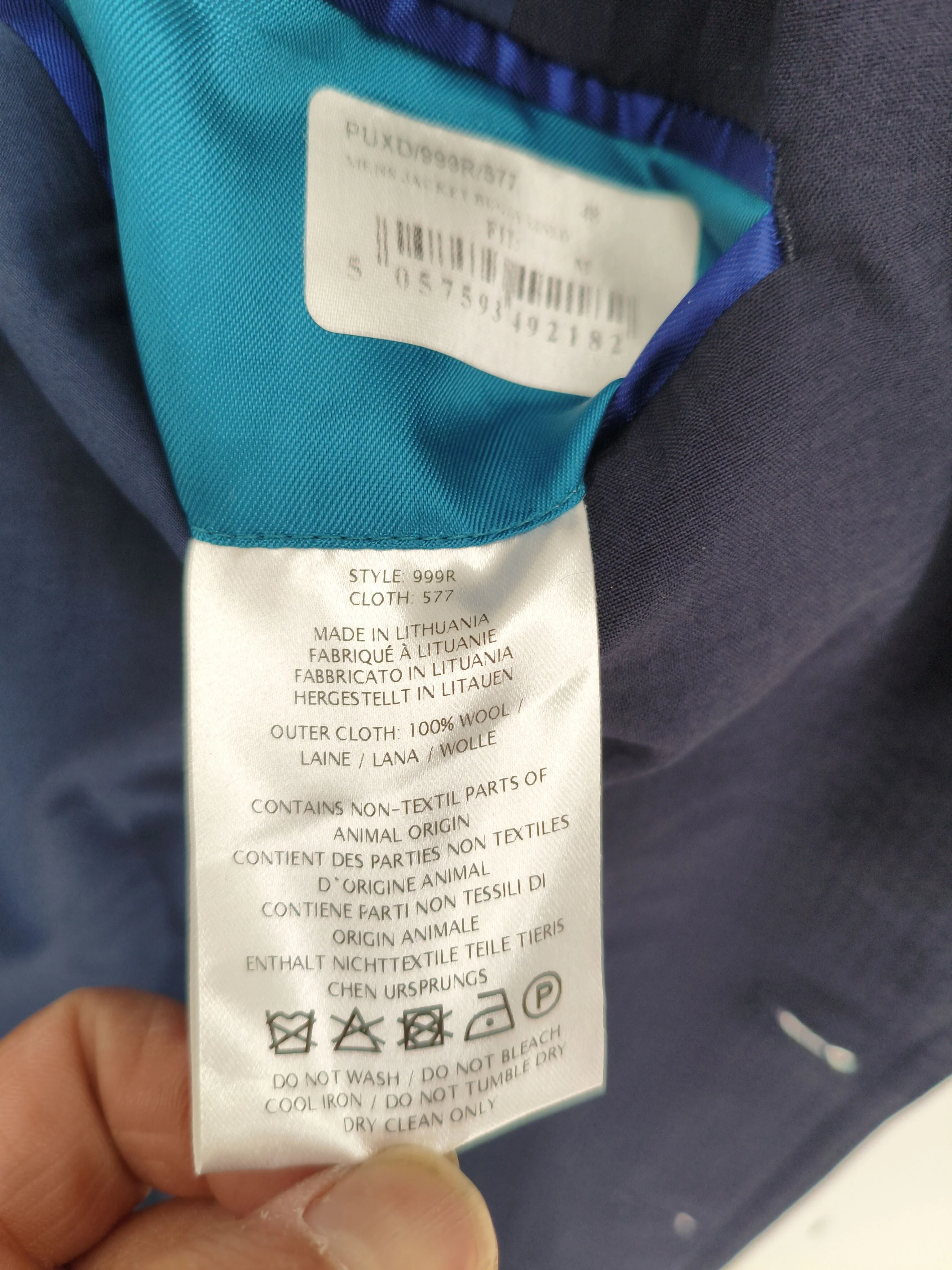 Paul Smith Men's Blazer M Blue 100% Wool Overcoat New with tags - Image 6