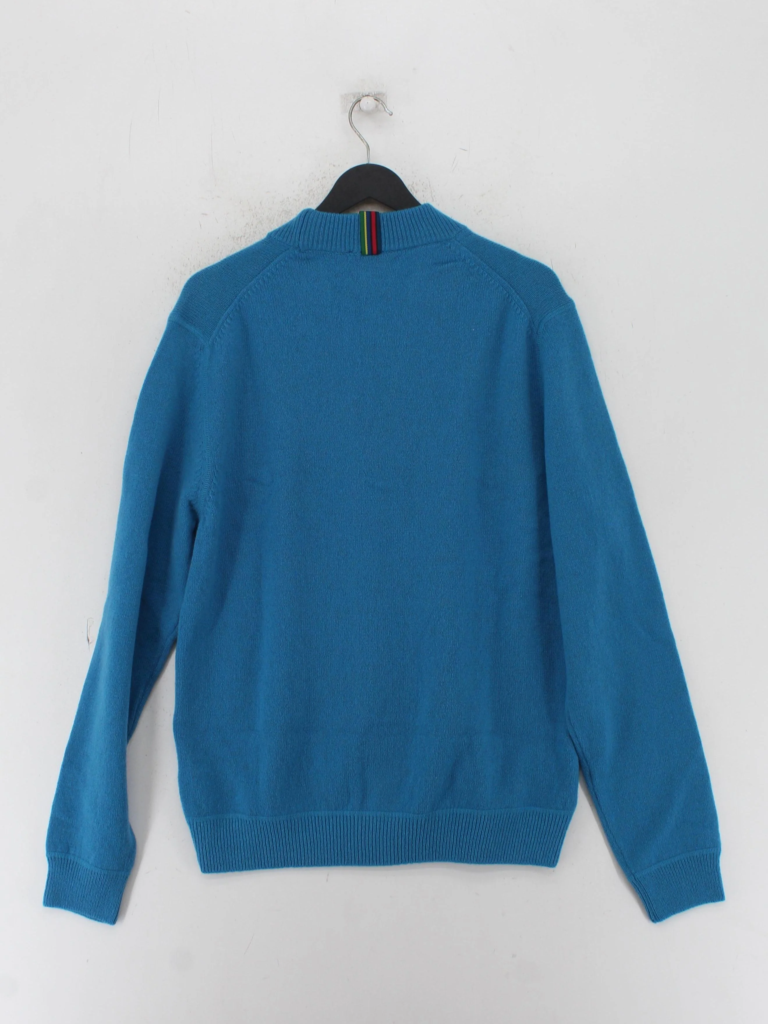 Paul Smith Men's Cardigan M Blue 100% Wool V-Neck Cardigan New with tags - Image 2