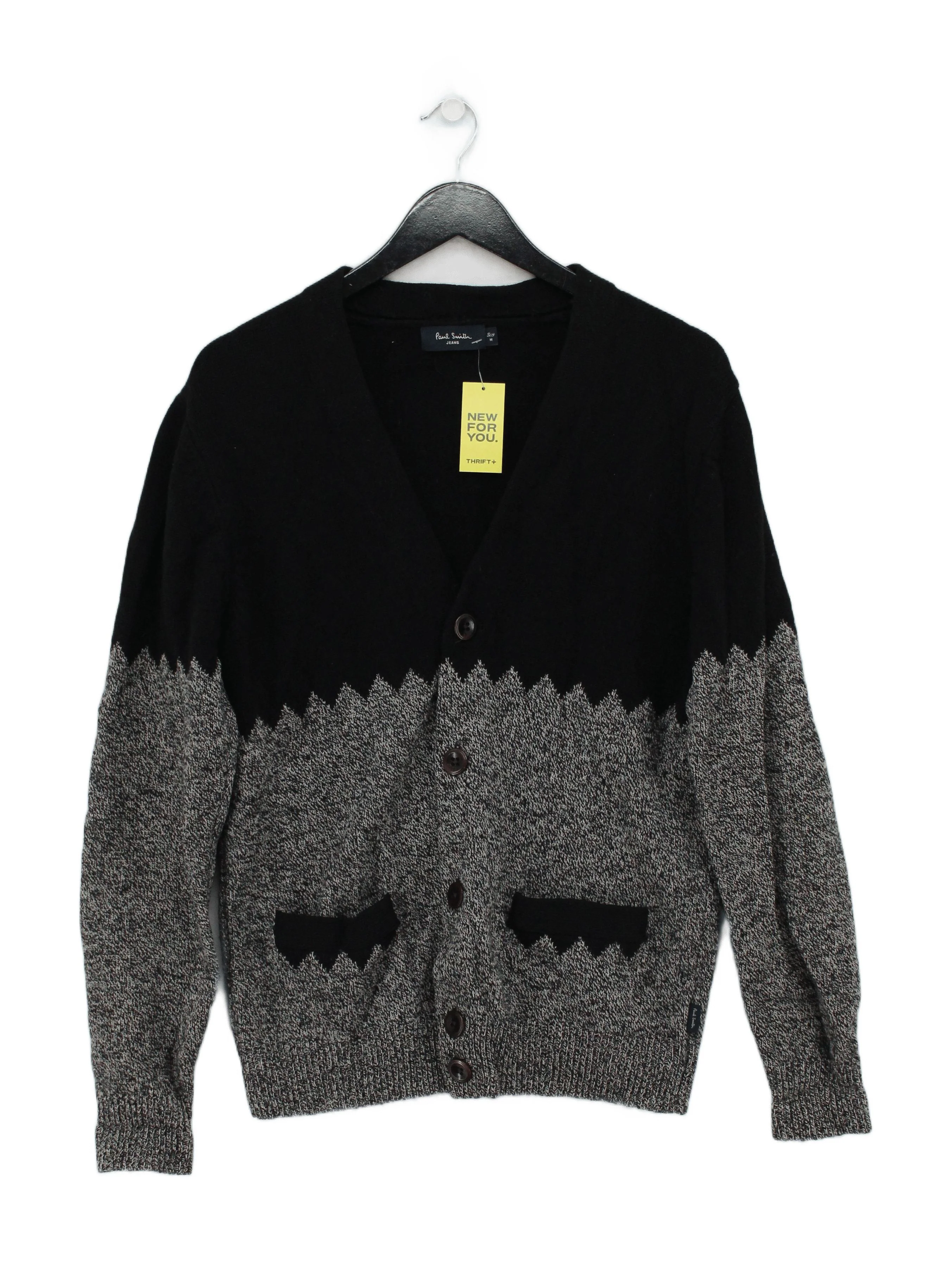 Paul Smith Men's Cardigan M Multi 100% Wool Round Neck Cardigan