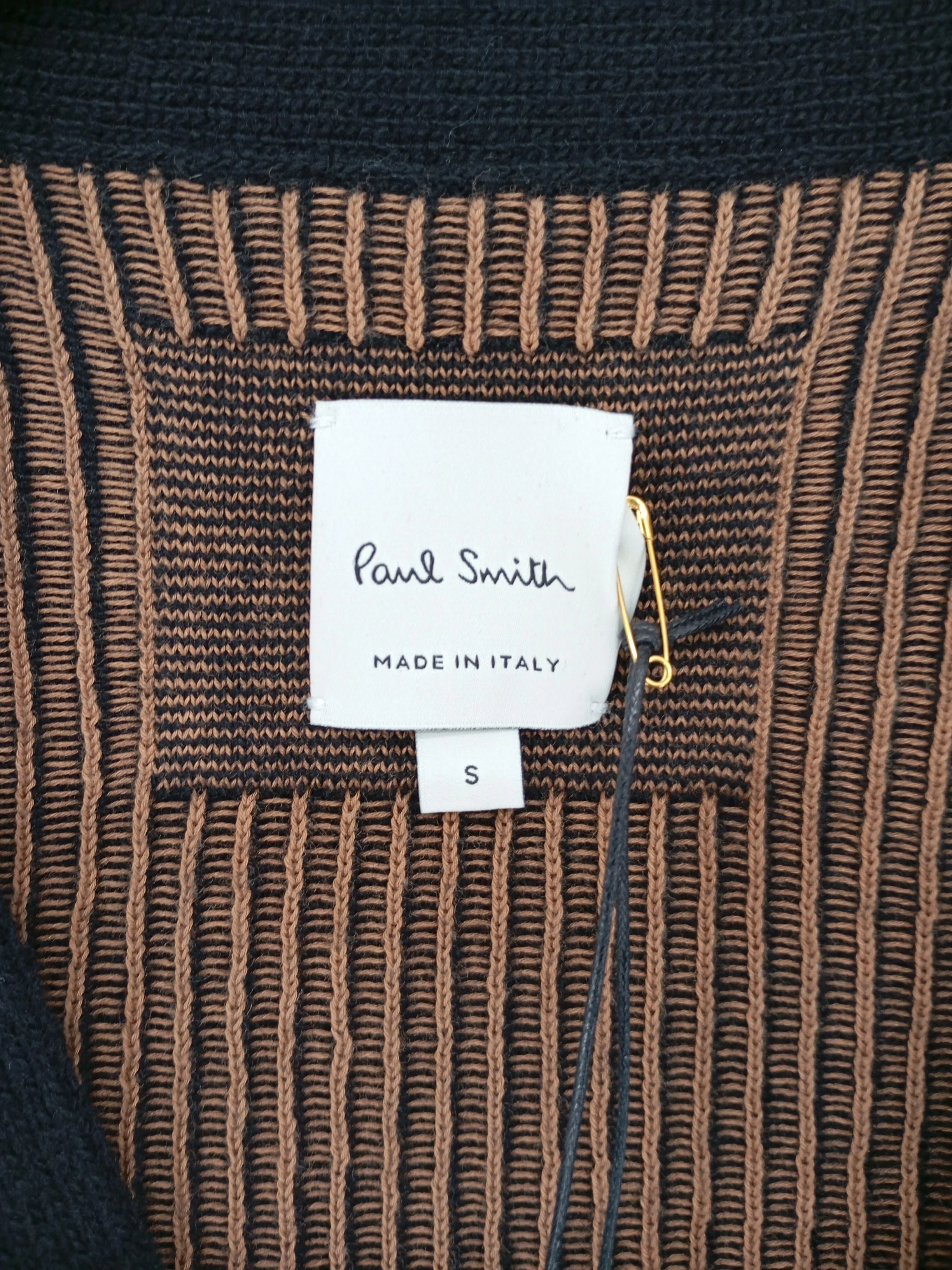 Paul Smith Men's Cardigan S Black Wool with Cotton Cardigan New with tags - Image 5