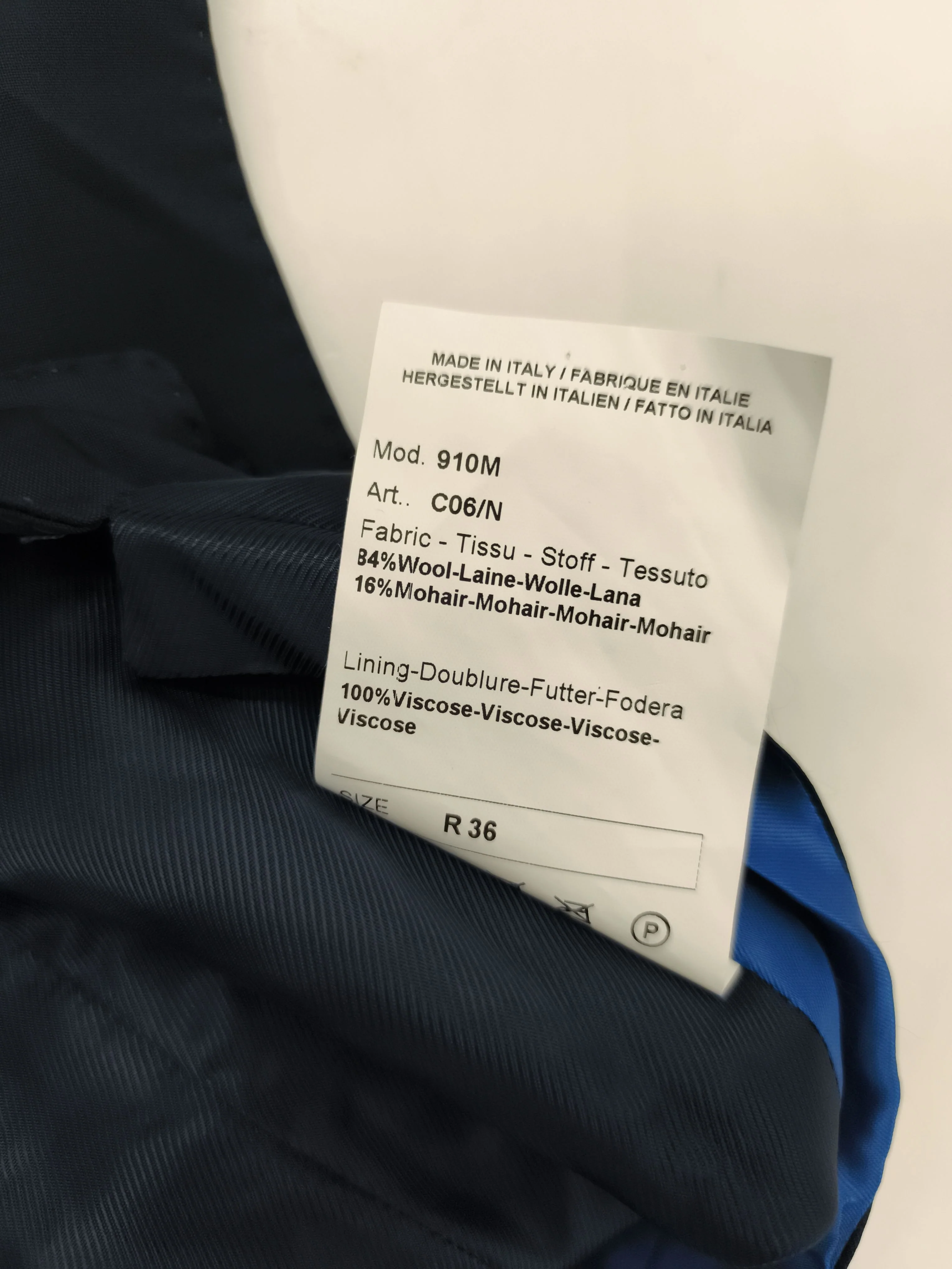 Paul Smith Men's Coat Chest: 36 in Blue Wool New with tags - Image 6