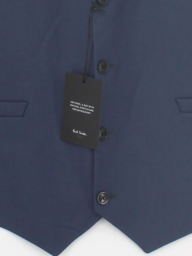 Paul Smith Men's Coat Chest: 42 in Blue Wool with Viscose Overcoat New with tags - Image 4