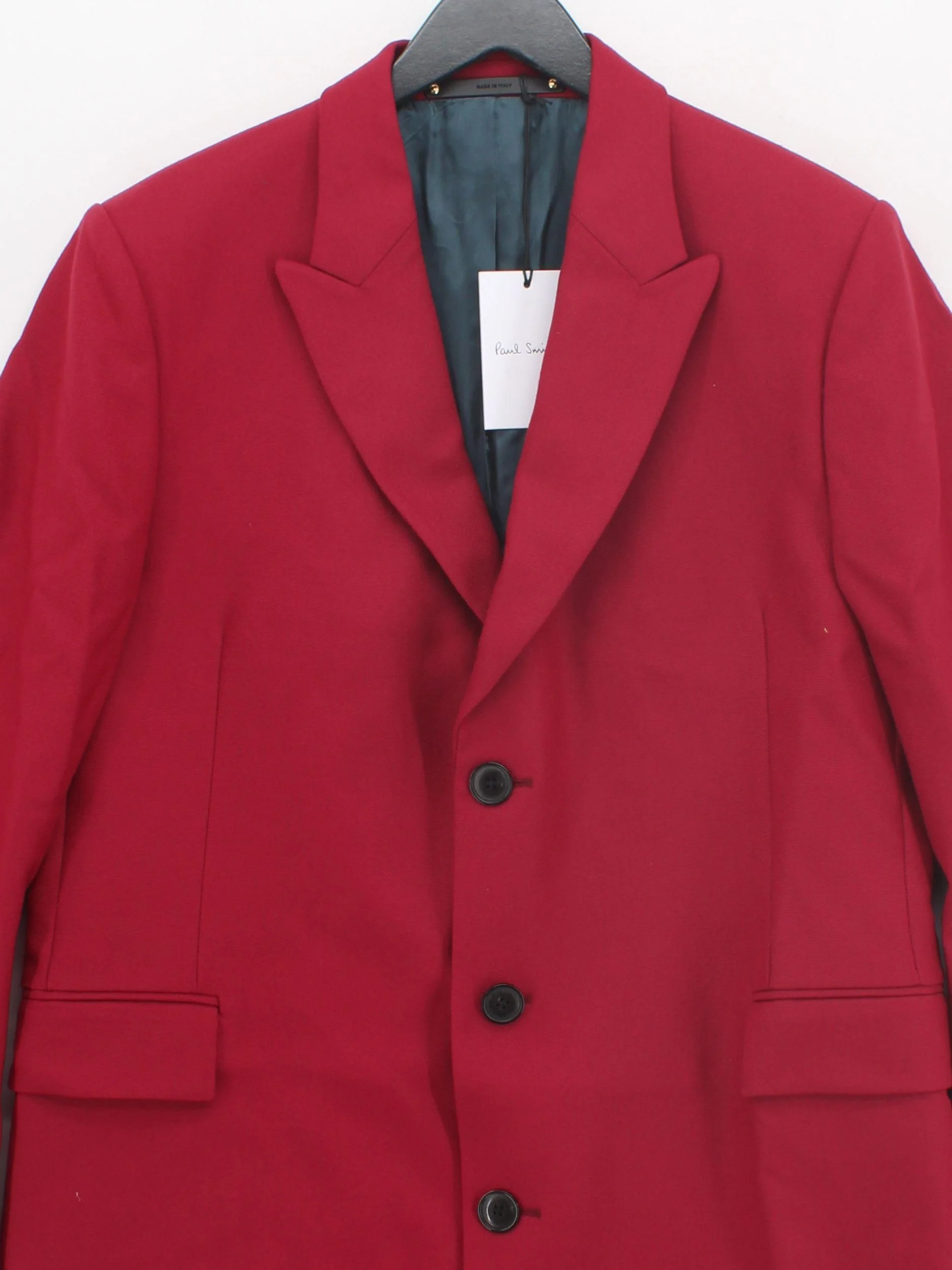 Paul Smith Men's Coat Chest: 42 in Red Wool with Other Overcoat New with tags - Image 3