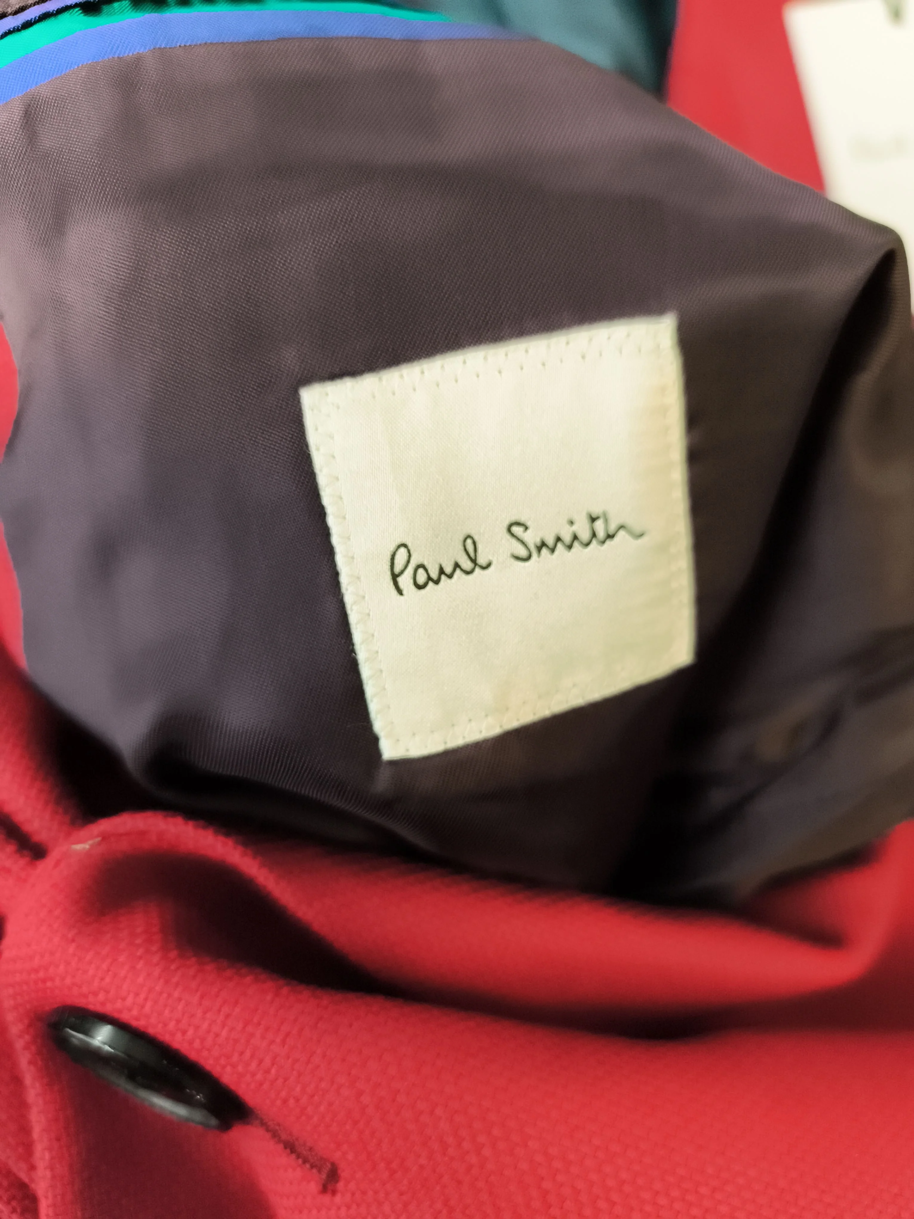 Paul Smith Men's Coat Chest: 42 in Red Wool with Other Overcoat New with tags - Image 5