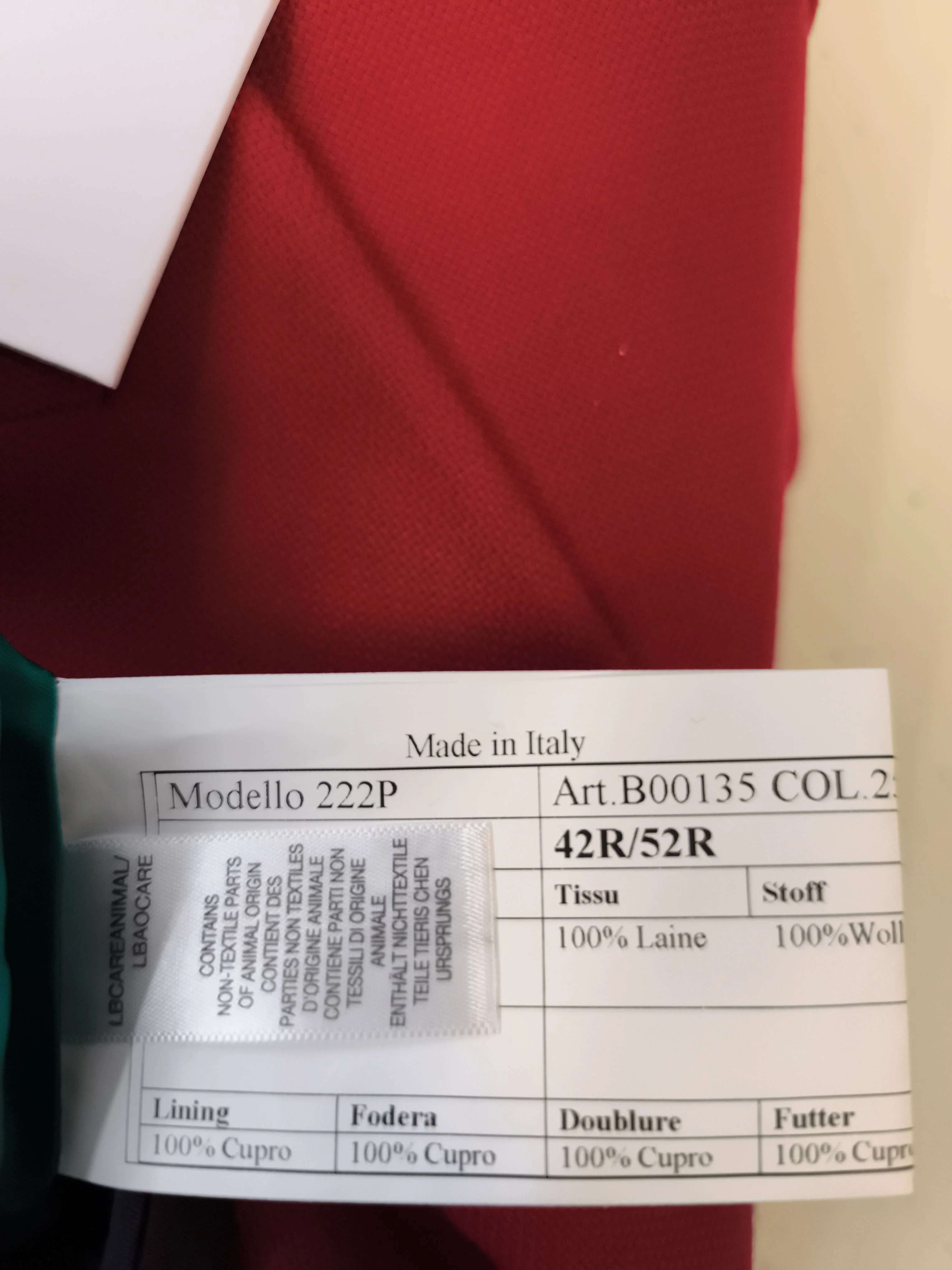Paul Smith Men's Coat Chest: 42 in Red Wool with Other Overcoat New with tags - Image 6
