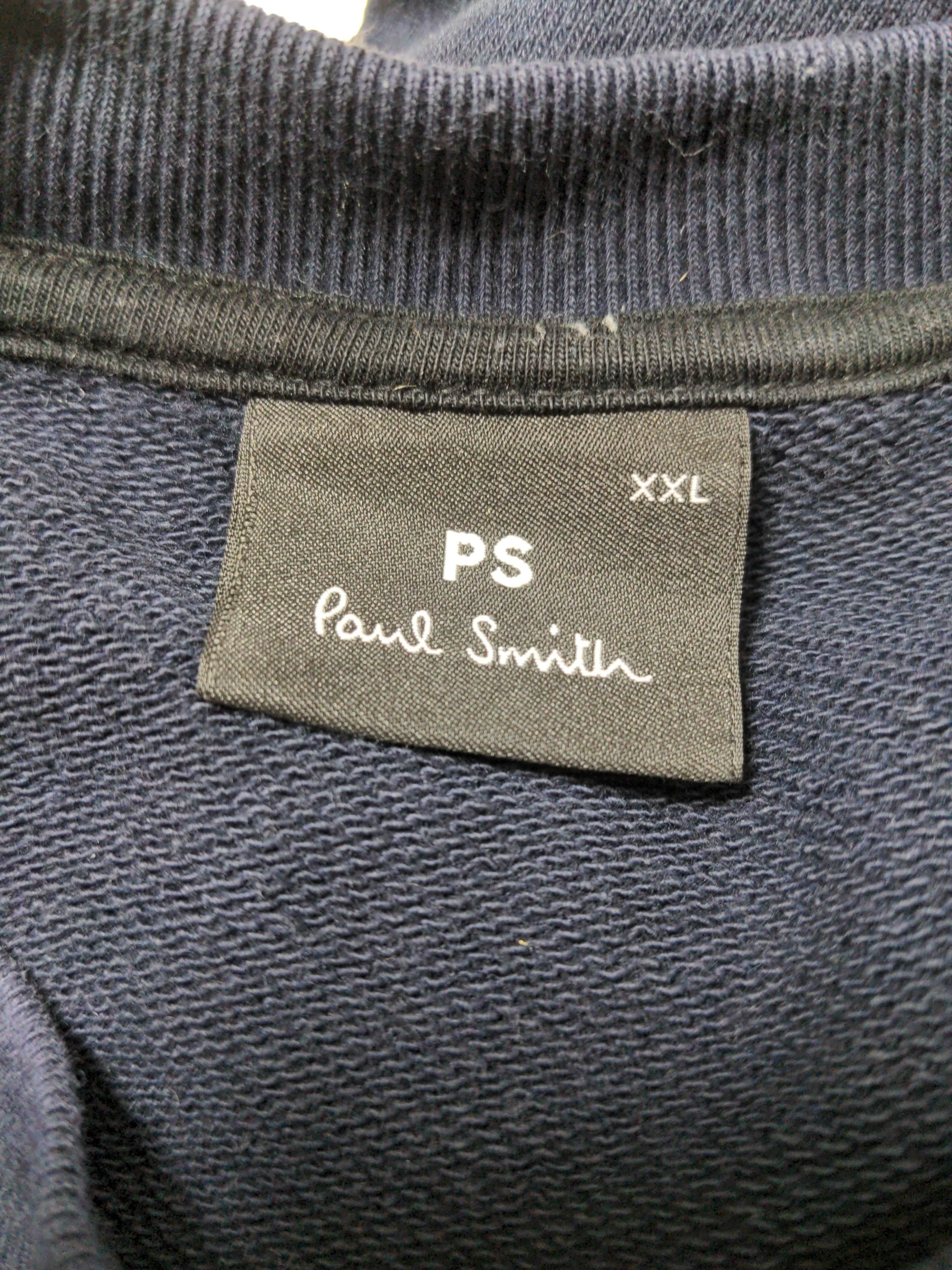 Paul Smith Men's Hoodie XXL Blue 100% Cotton Pullover - Image 6