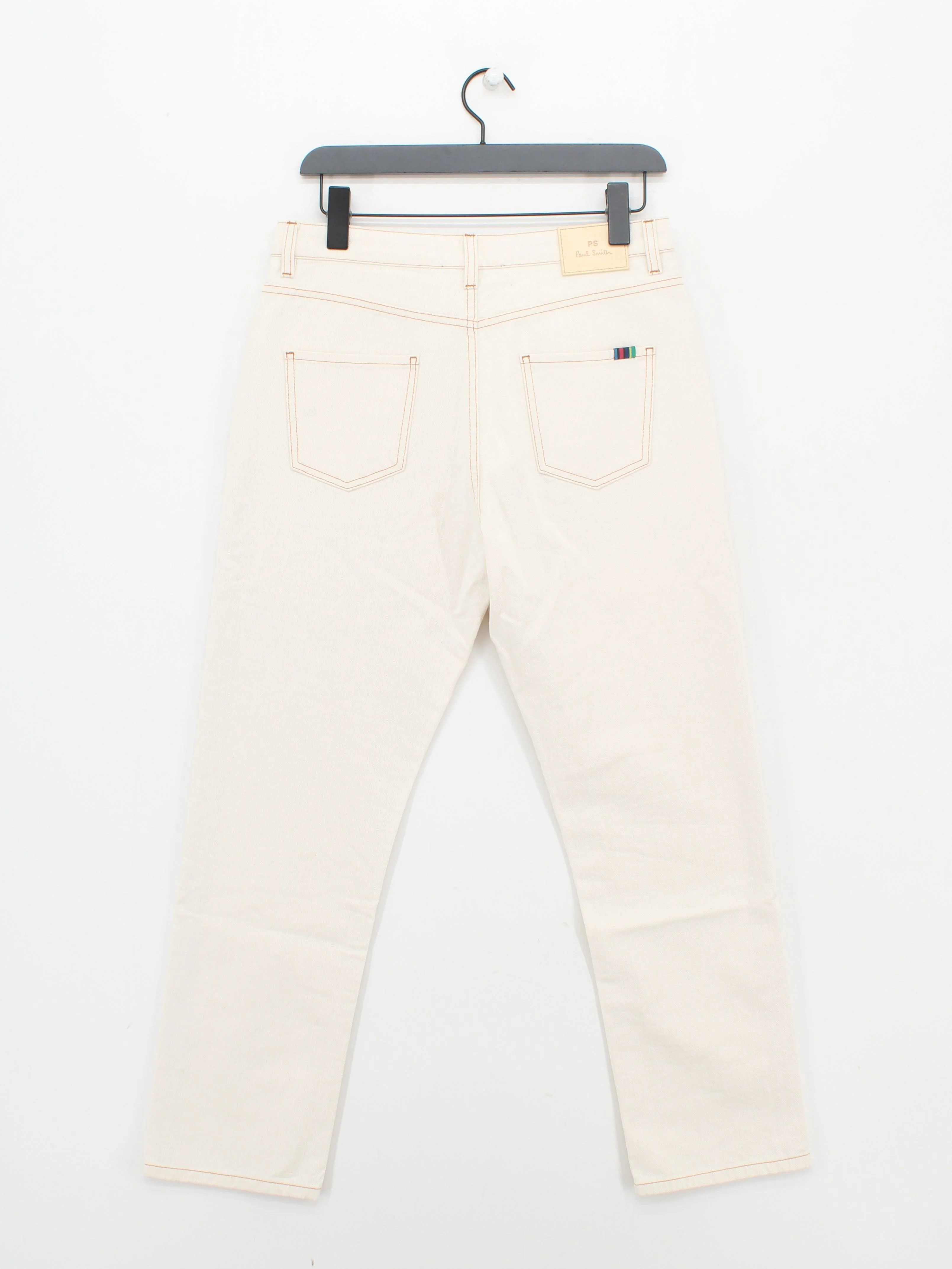 Paul Smith Men's Jeans M Cream 100% Cotton Straight New with tags - Image 2