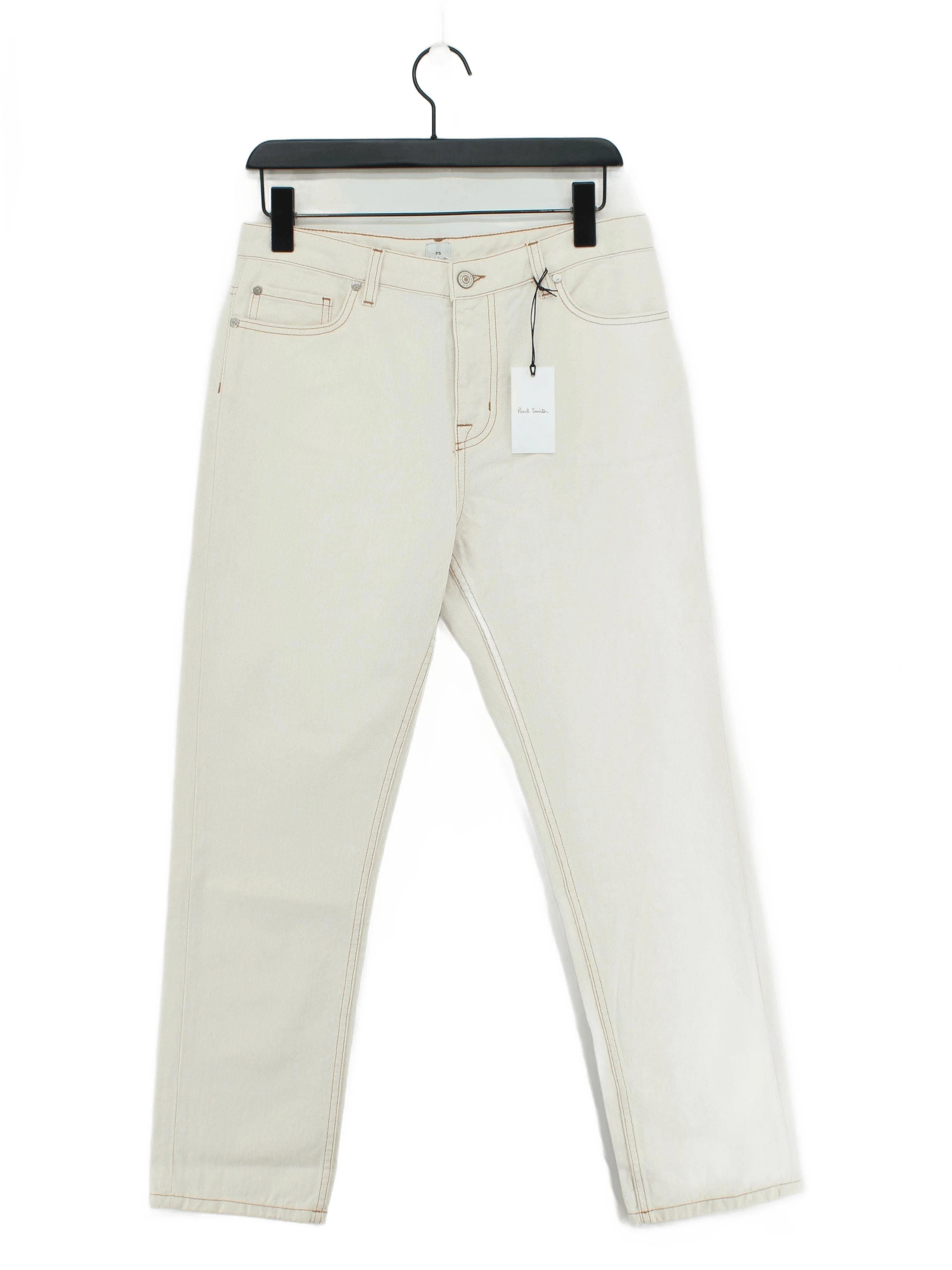 Paul Smith Men's Jeans W 28 in Cream 100% Cotton Straight New with tags
