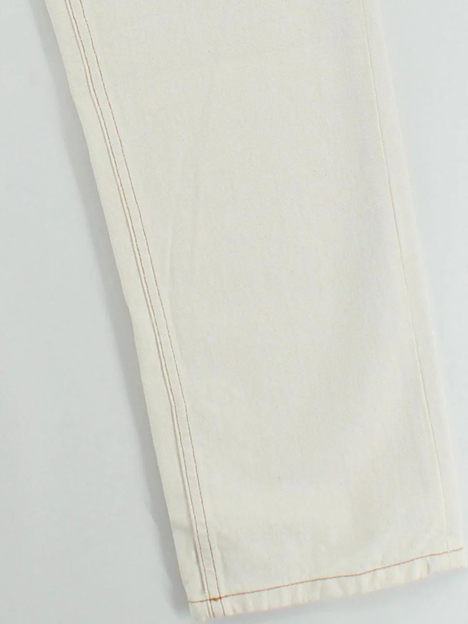 Paul Smith Men's Jeans W 28 in Cream 100% Cotton Straight New with tags - Image 4