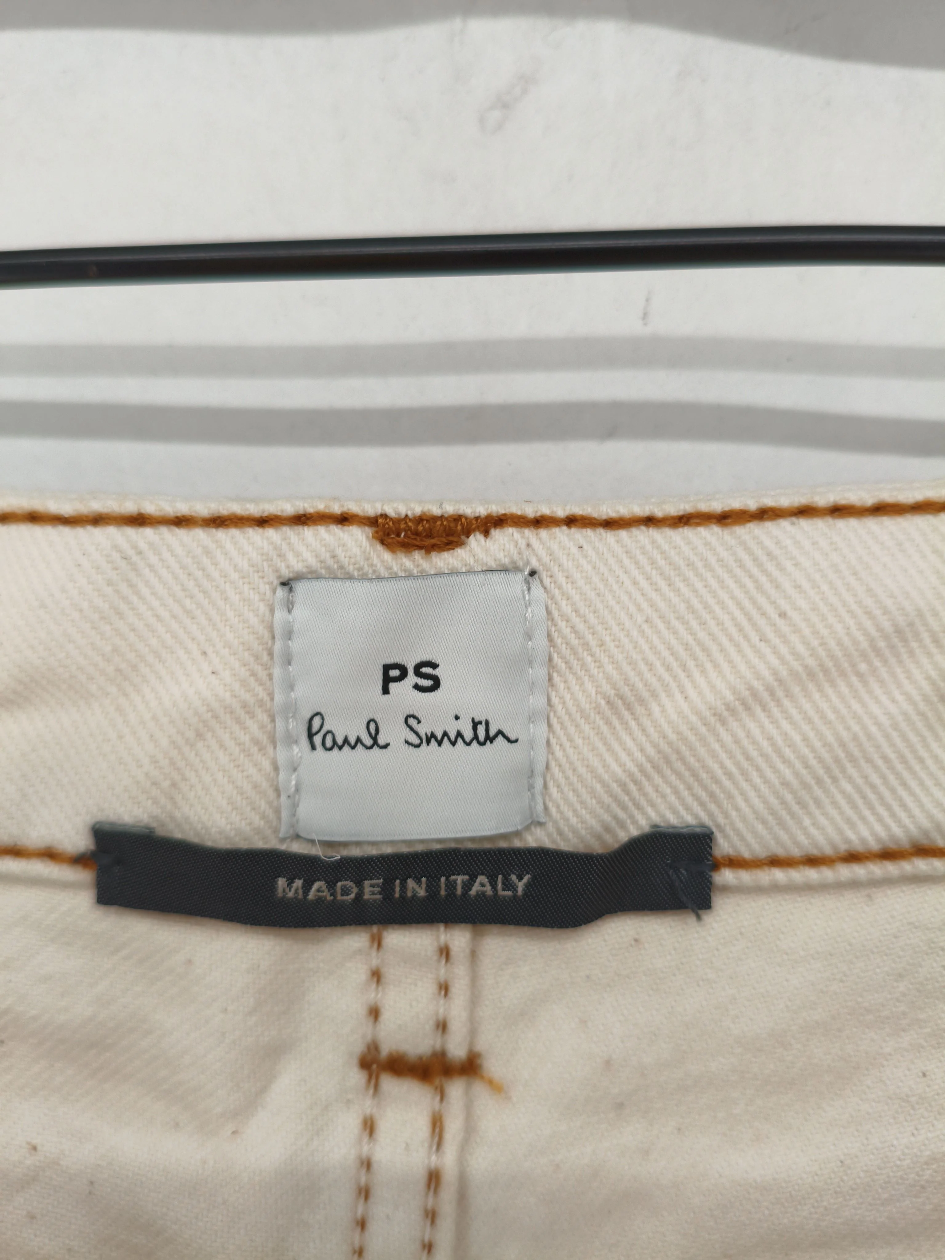 Paul Smith Men's Jeans W 28 in Cream 100% Cotton Straight New with tags - Image 5