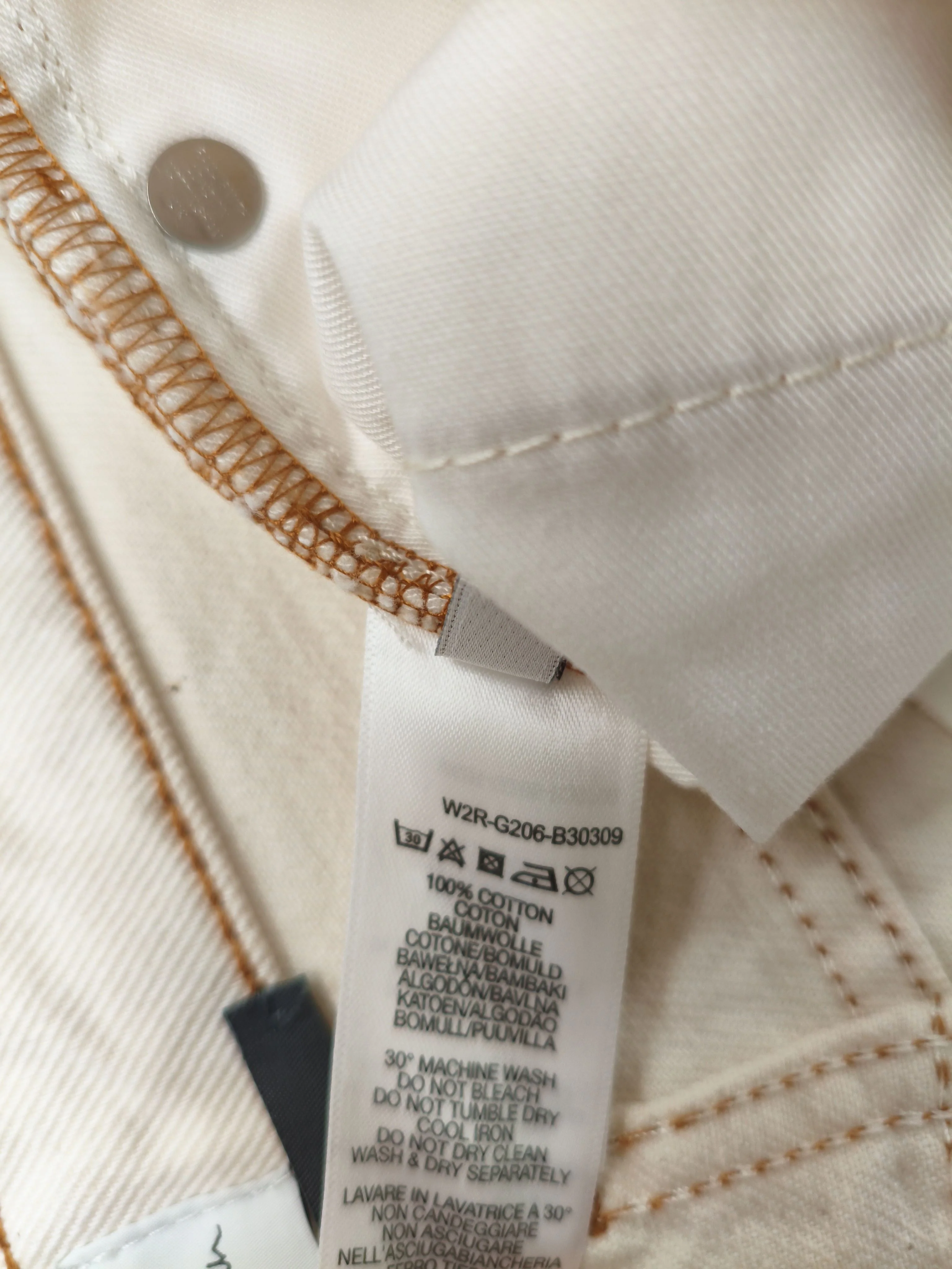 Paul Smith Men's Jeans W 28 in Cream 100% Cotton Straight New with tags - Image 6