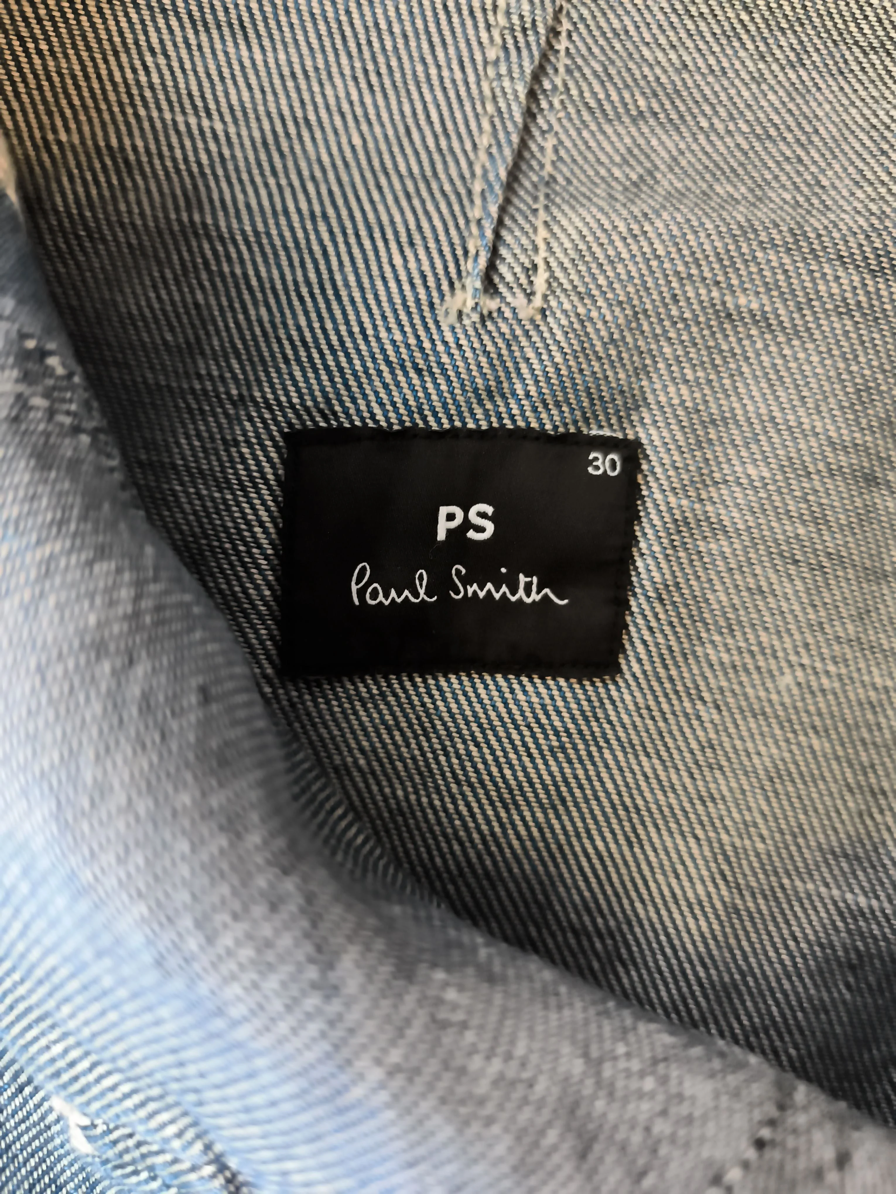 Paul Smith Men's Jeans W 30 in Blue Cotton with Linen Straight New with tags - Image 5