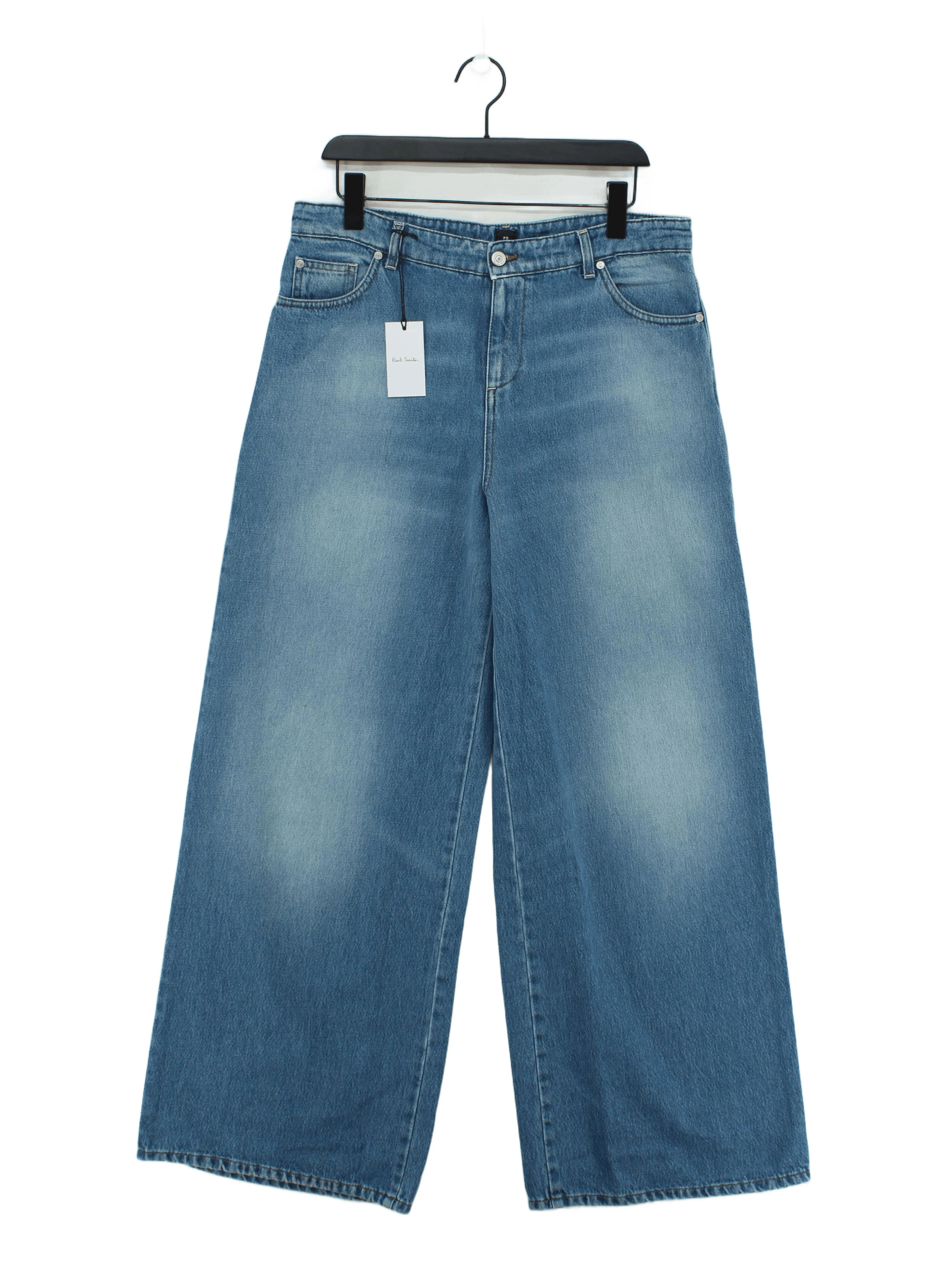 Paul Smith Men's Jeans W 31 in Blue 100% Cotton Wide-Leg New with tags