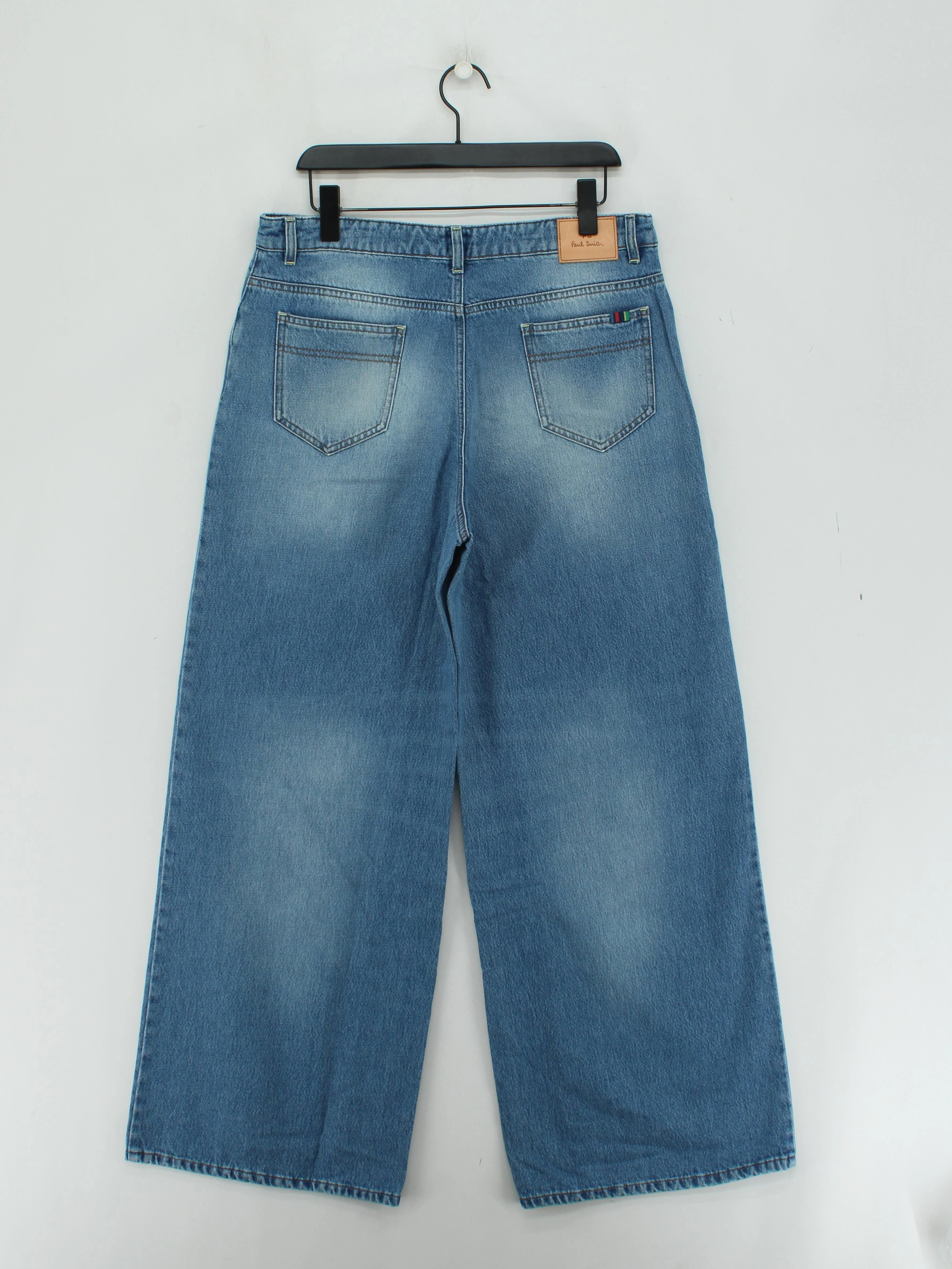 Paul Smith Men's Jeans W 31 in Blue 100% Cotton Wide-Leg New with tags - Image 2
