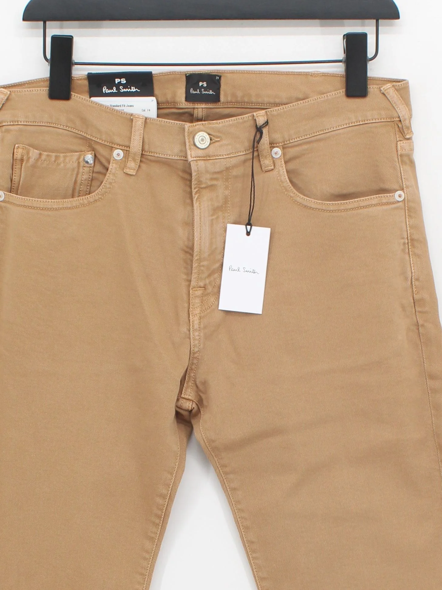 Paul Smith Men's Jeans W 31 in Tan Cotton with Elastane Straight New with tags - Image 3