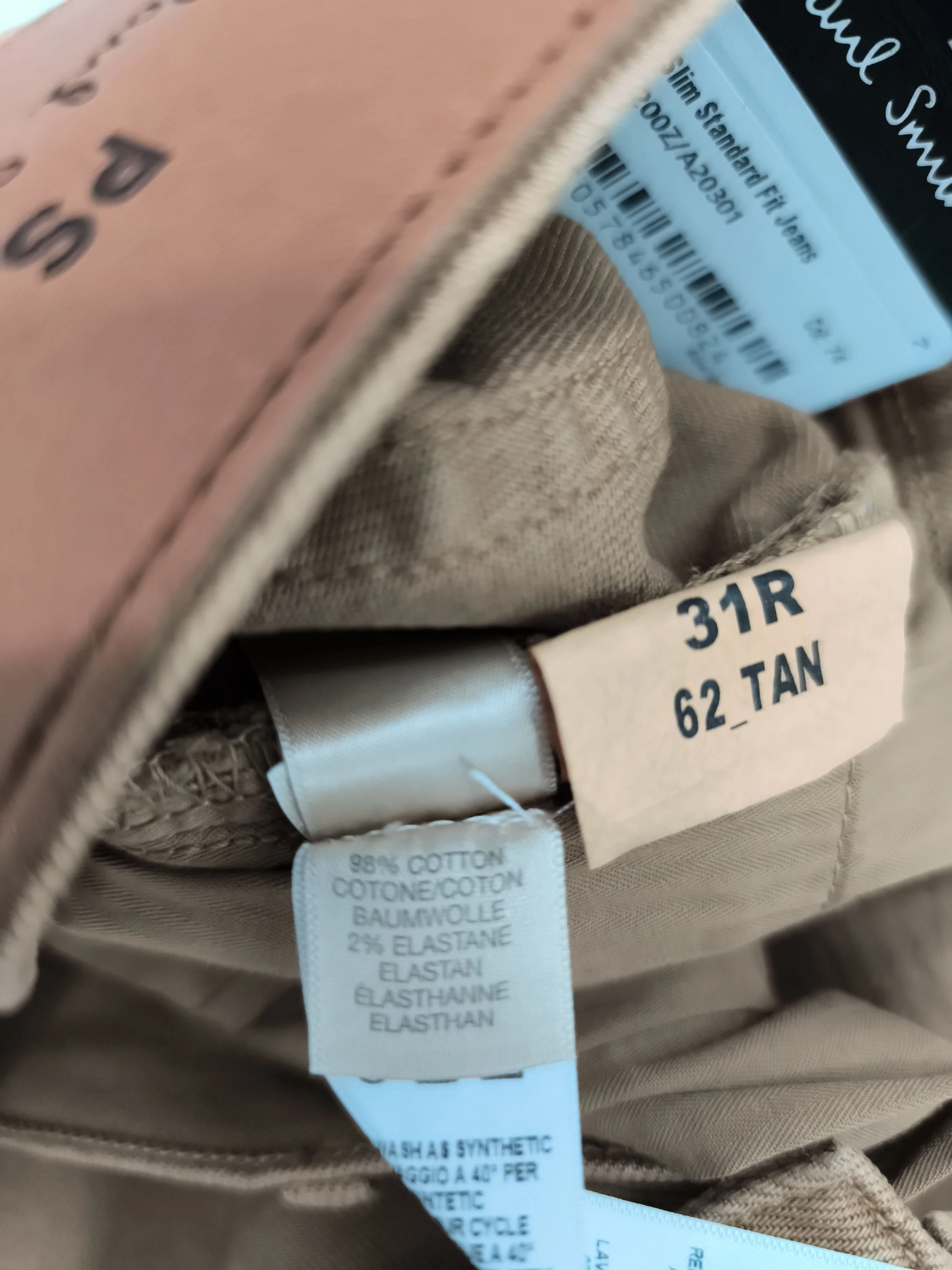 Paul Smith Men's Jeans W 31 in Tan Cotton with Elastane Straight New with tags - Image 6