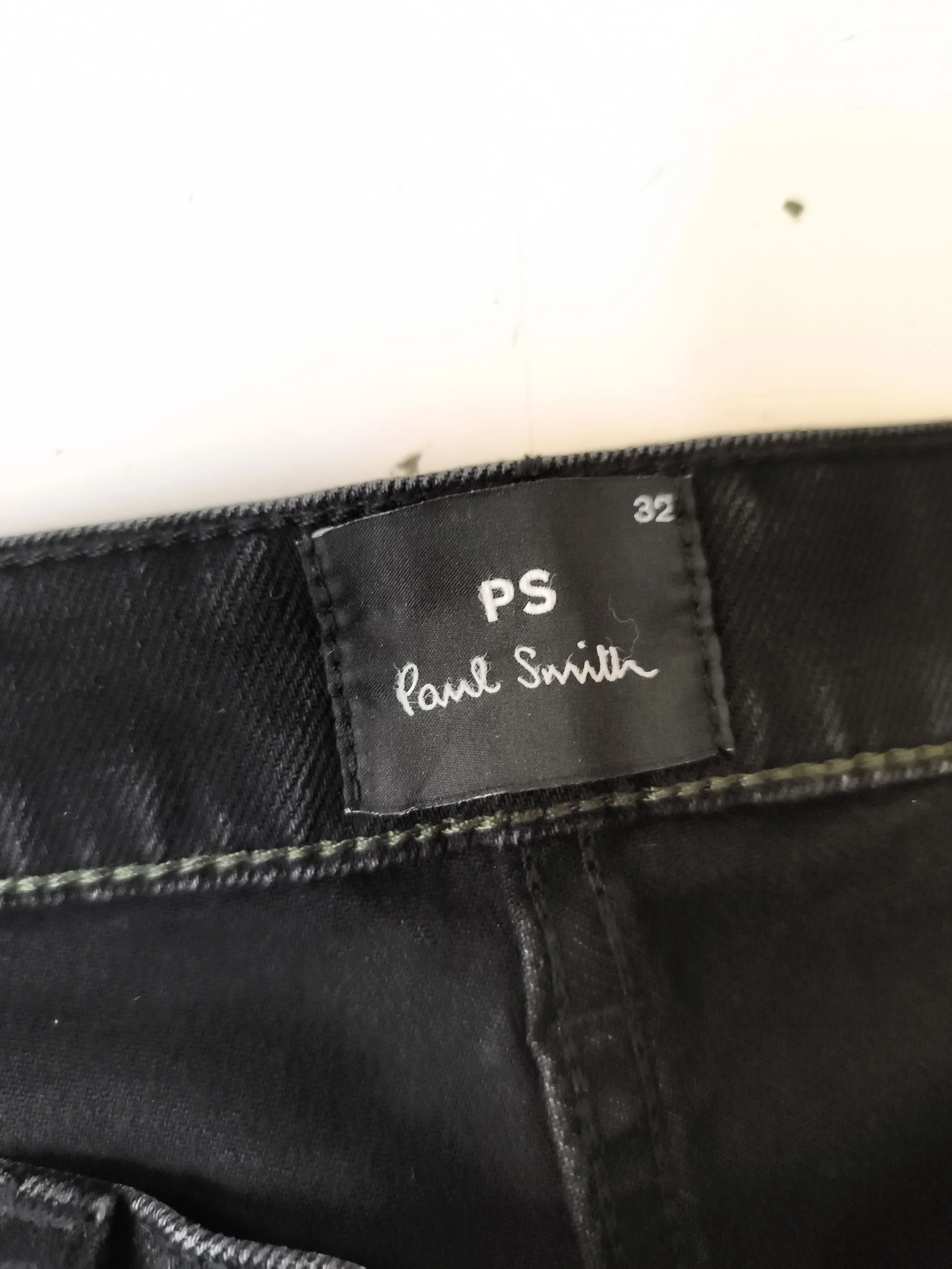 Paul Smith Men's Jeans W 32 in Black Cotton with Spandex Straight New with tags - Image 5