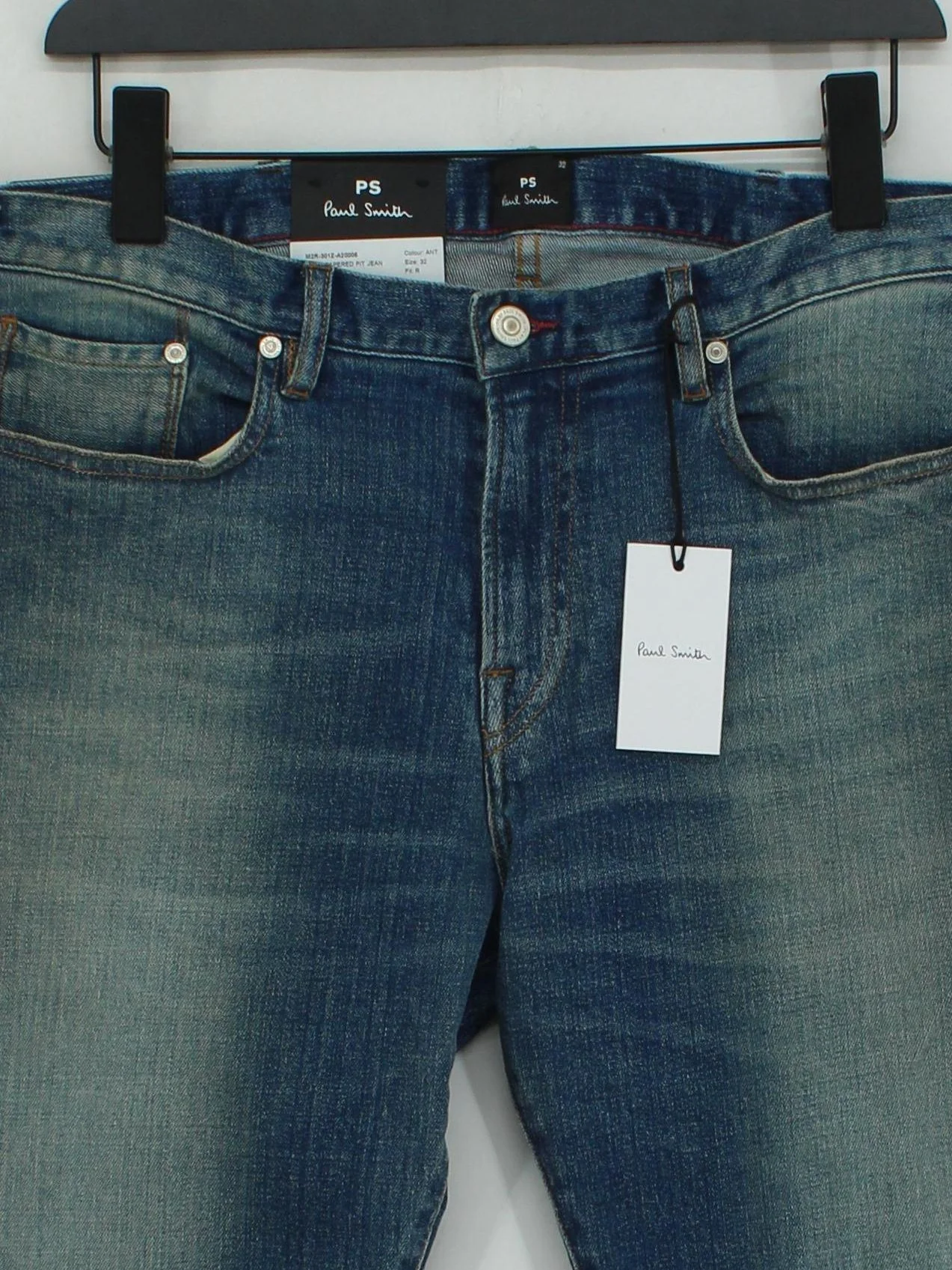 Paul Smith Men's Jeans W 32 in Blue 100% Cotton Straight New with tags - Image 3