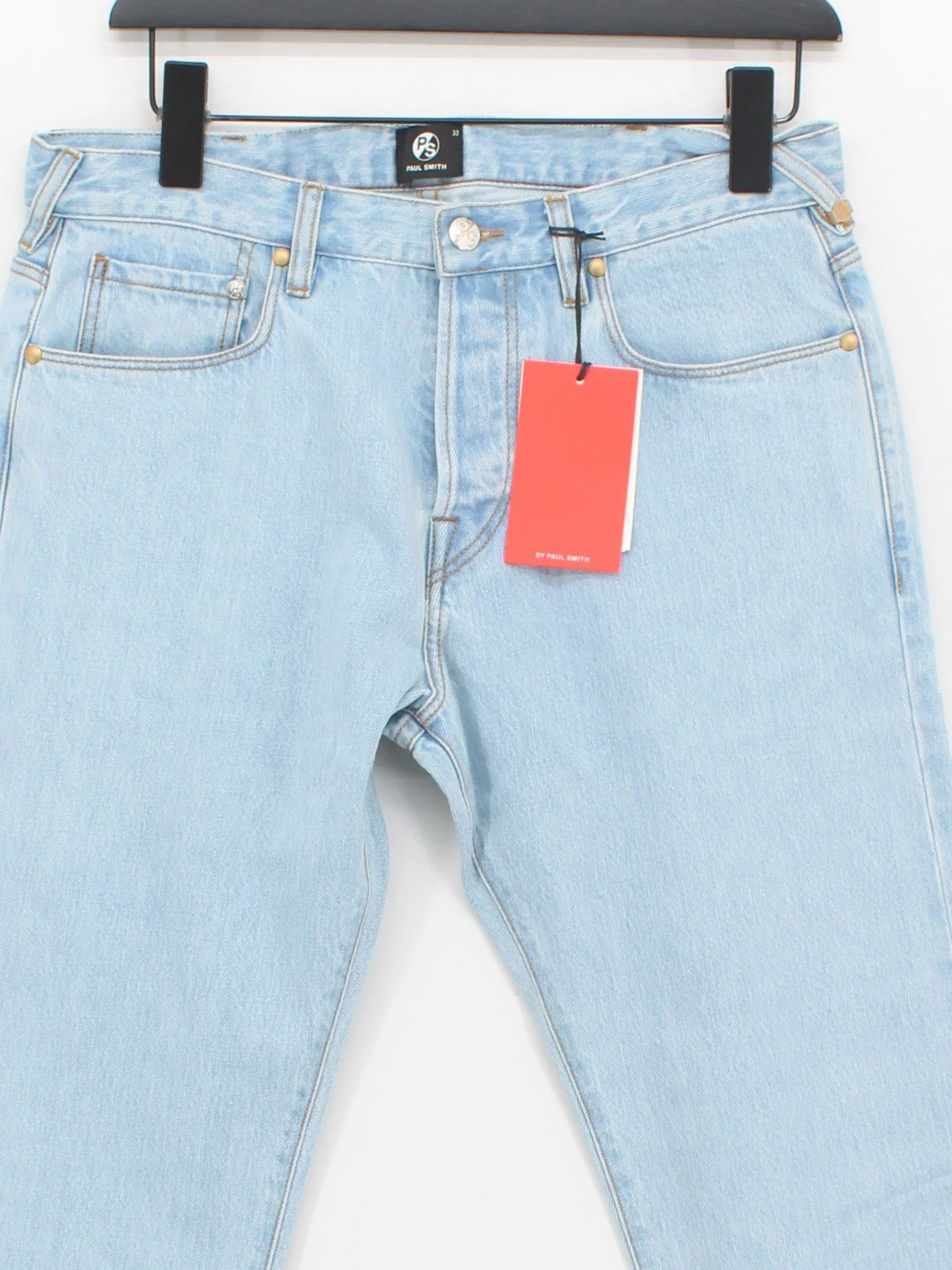 Paul Smith Men's Jeans W 32 in Blue 100% Cotton Straight New with tags - Image 3