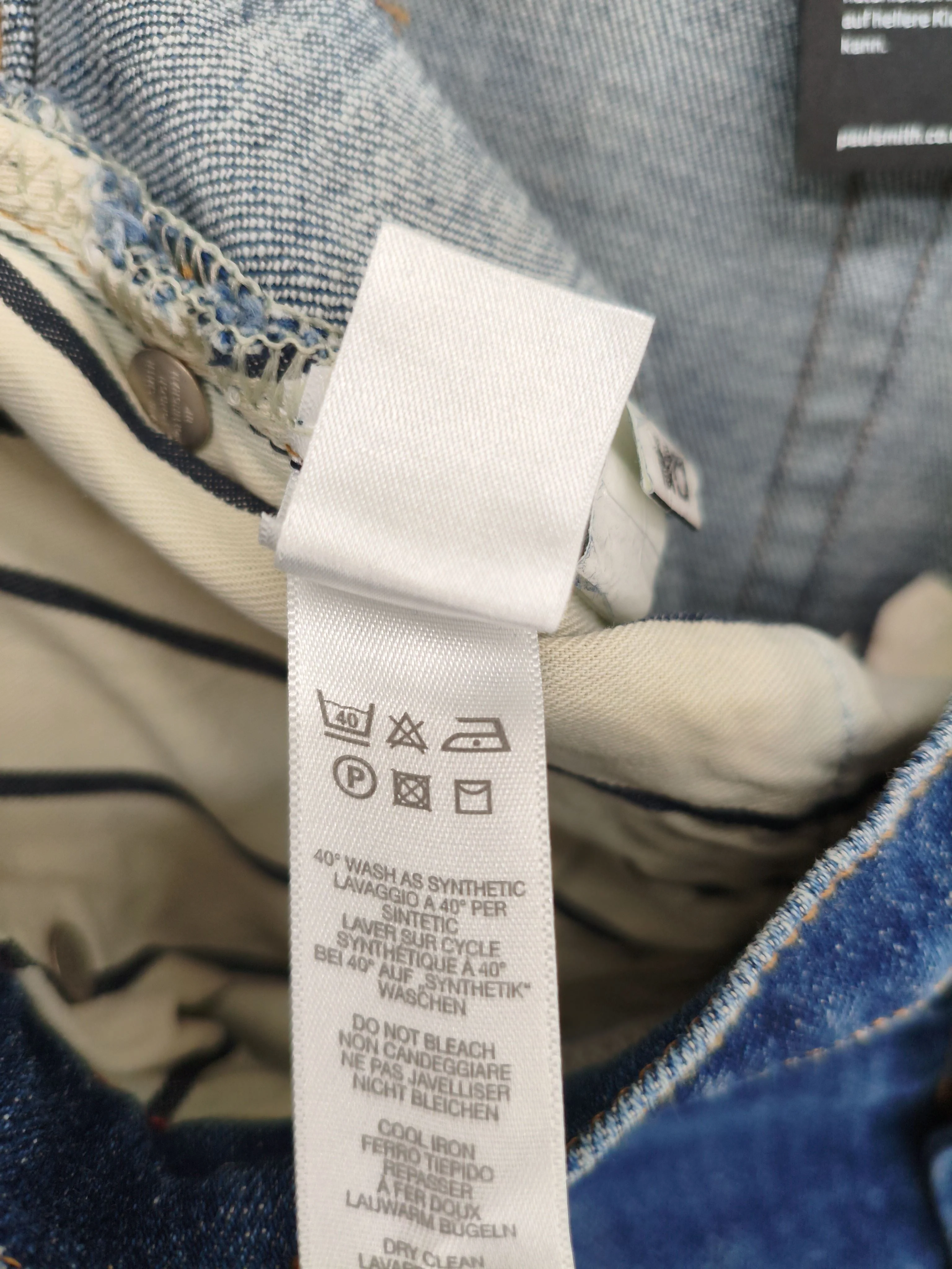 Paul Smith Men's Jeans W 32 in Blue 100% Cotton Straight New with tags - Image 6