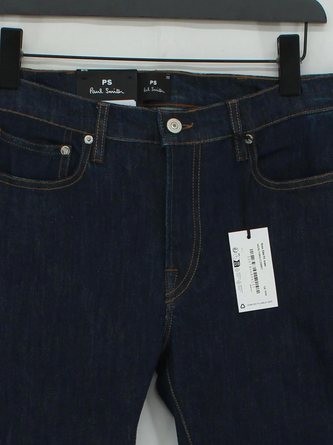 Paul Smith Men's Jeans W 32 in Blue 100% Cotton Straight New with tags - Image 3