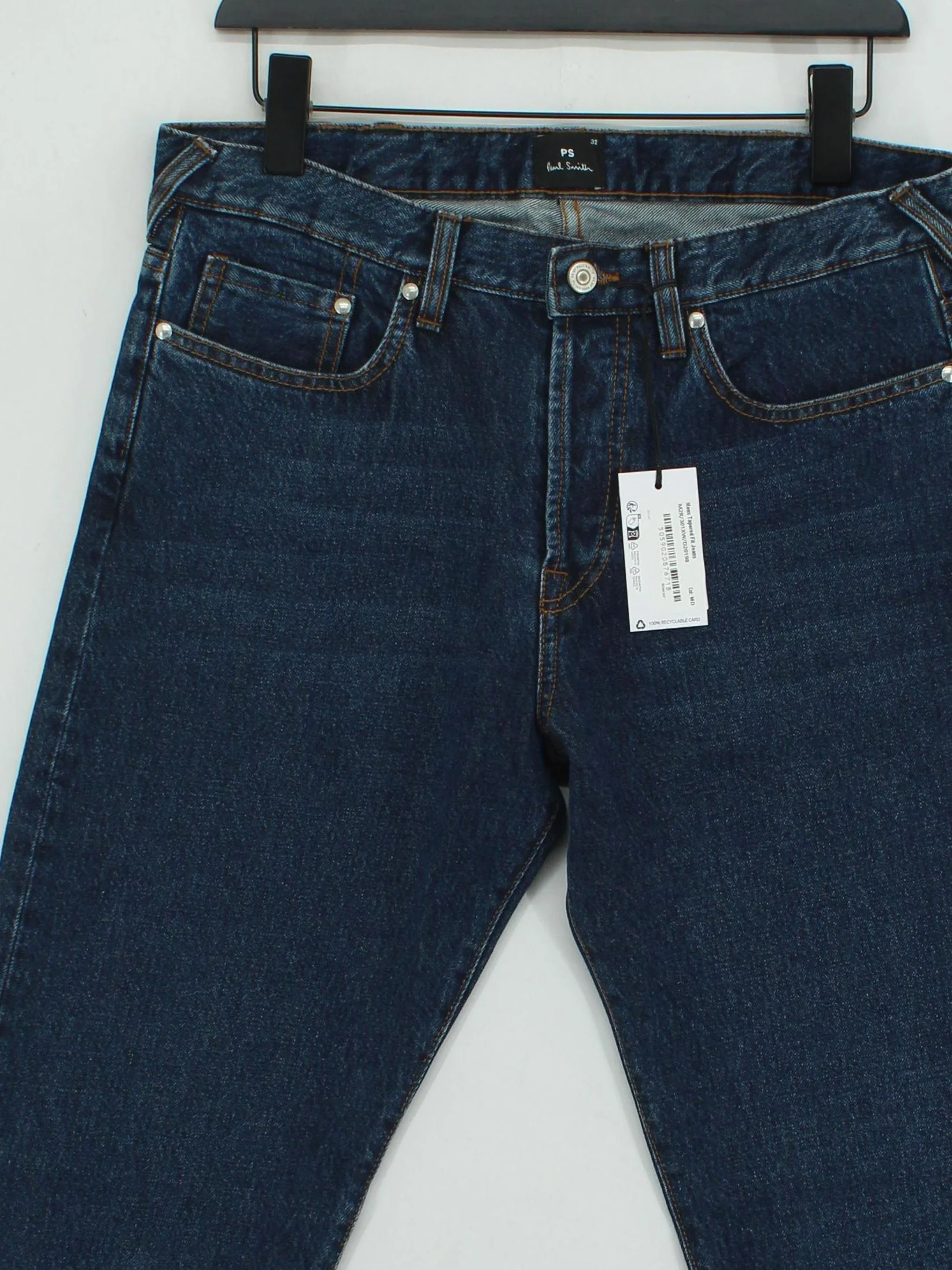 Paul Smith Men's Jeans W 32 in Blue 100% Cotton Straight New with tags - Image 3