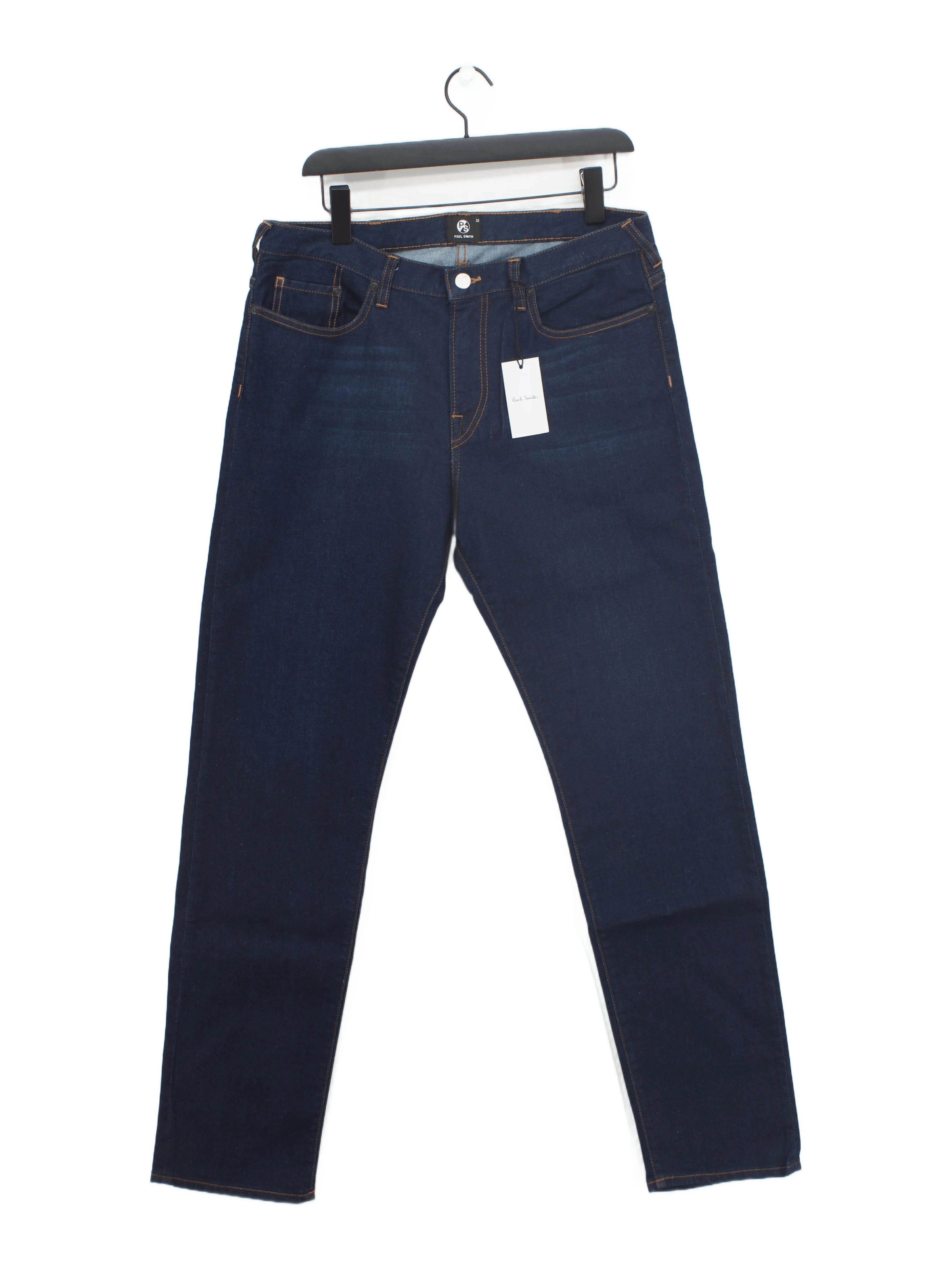 Paul Smith Men's Jeans W 32 in Blue Cotton with Elastane Straight New with tags