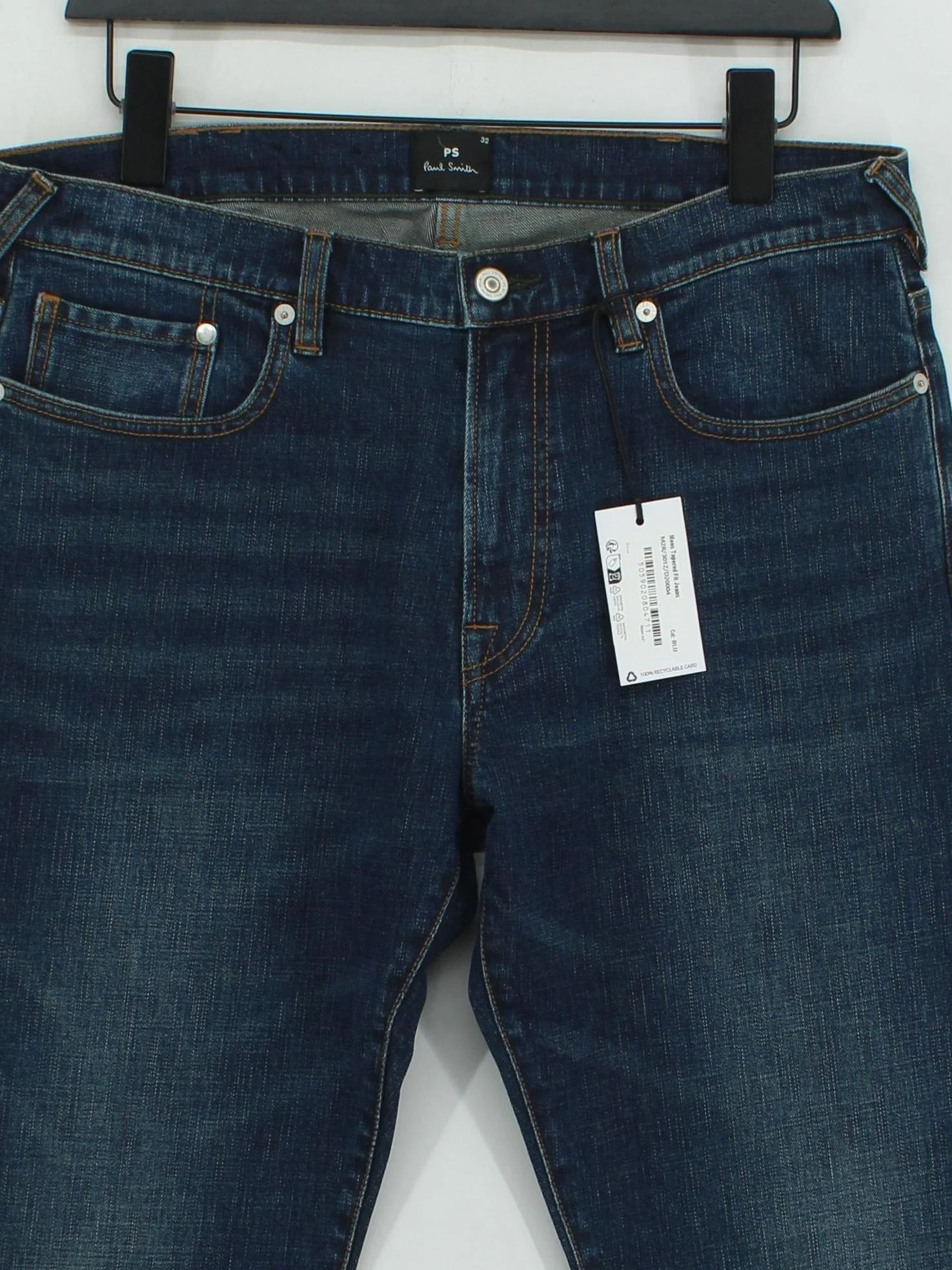 Paul Smith Men's Jeans W 32 in Blue Cotton with Spandex Straight New with tags - Image 3
