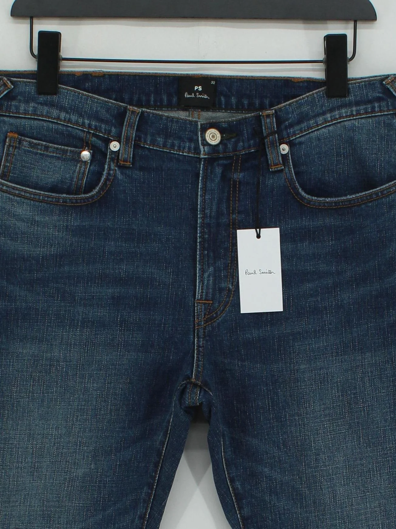 Paul Smith Men's Jeans W 32 in Blue Cotton with Spandex Straight New with tags - Image 3