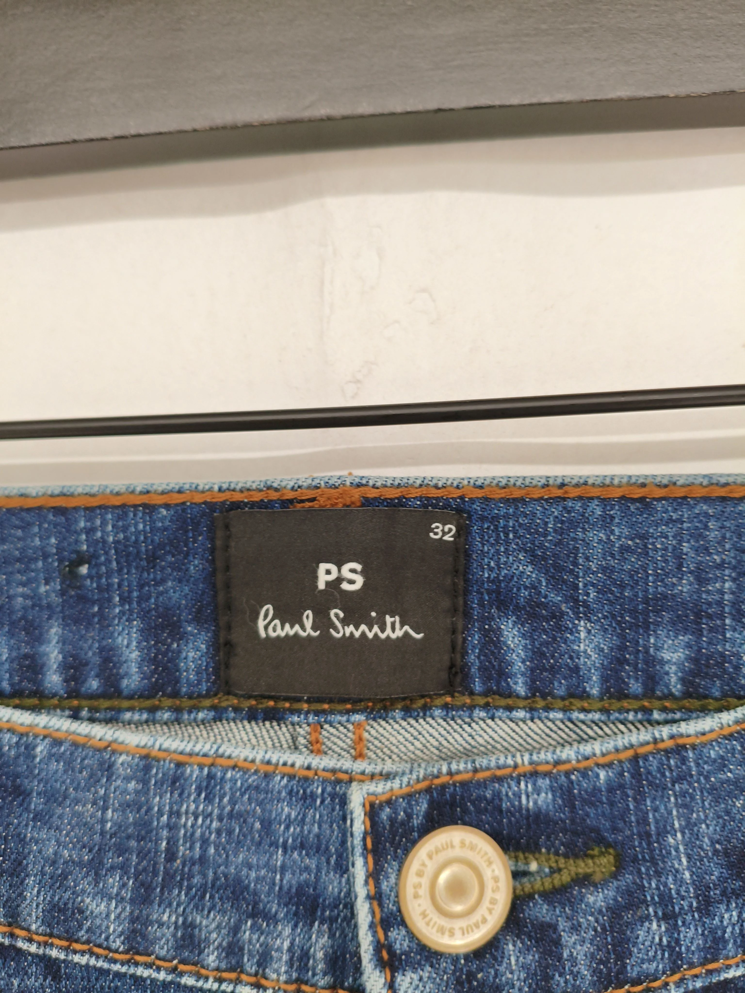 Paul Smith Men's Jeans W 32 in Blue Cotton with Spandex Straight New with tags - Image 5