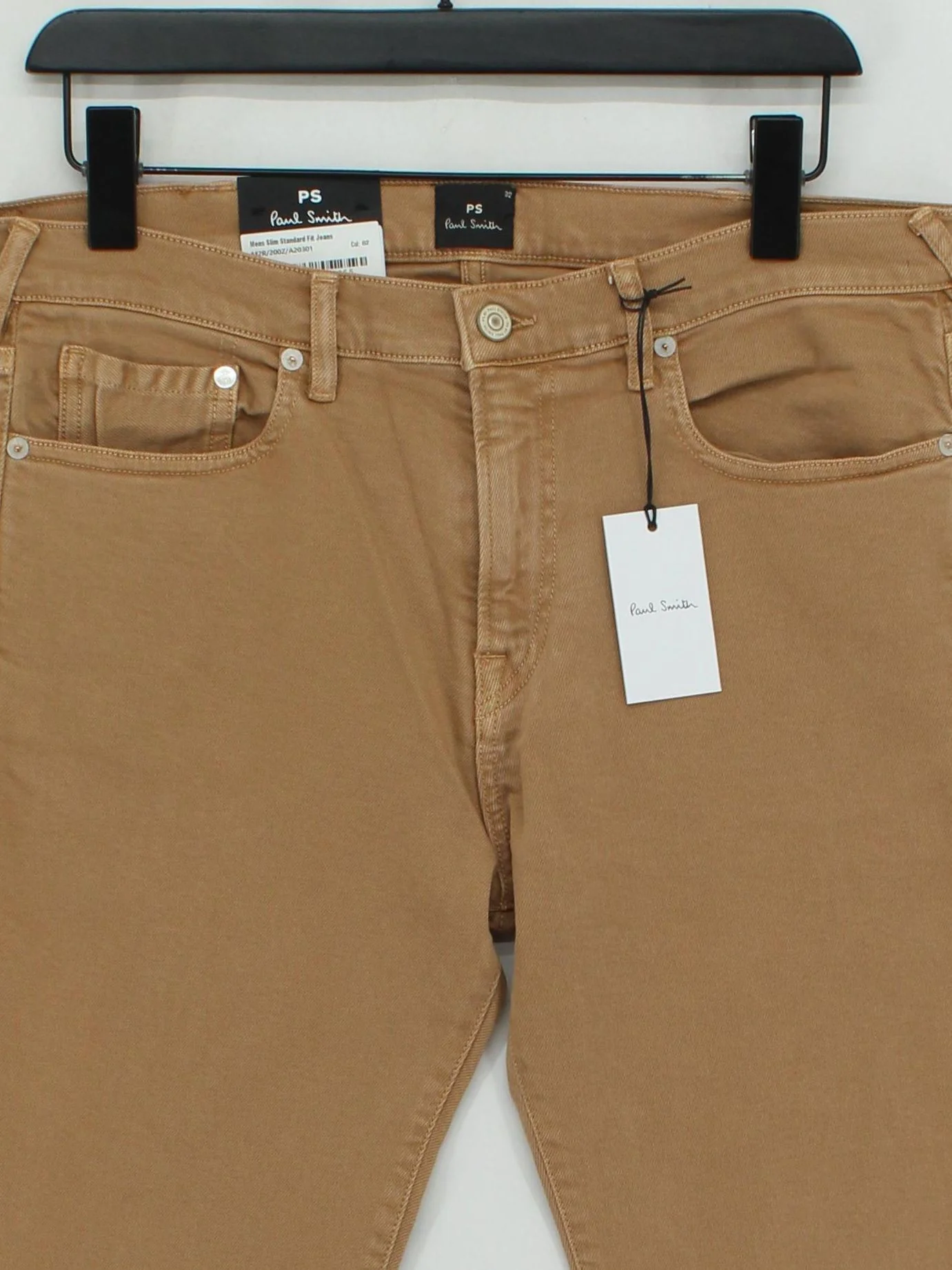 Paul Smith Men's Jeans W 32 in Brown 100% Cotton Straight New with tags - Image 3