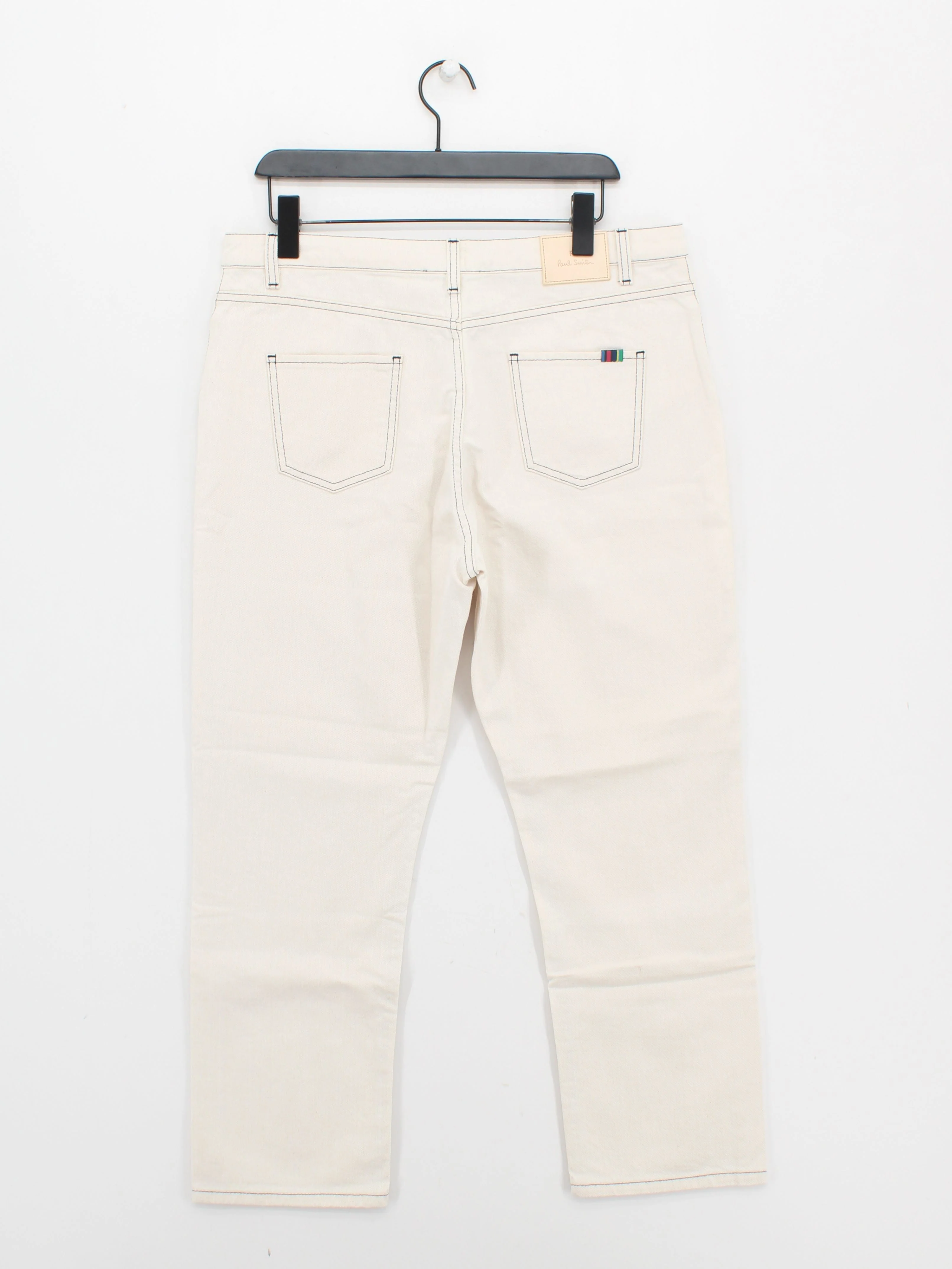 Paul Smith Men's Jeans W 32 in Cream 100% Cotton Straight New with tags - Image 2