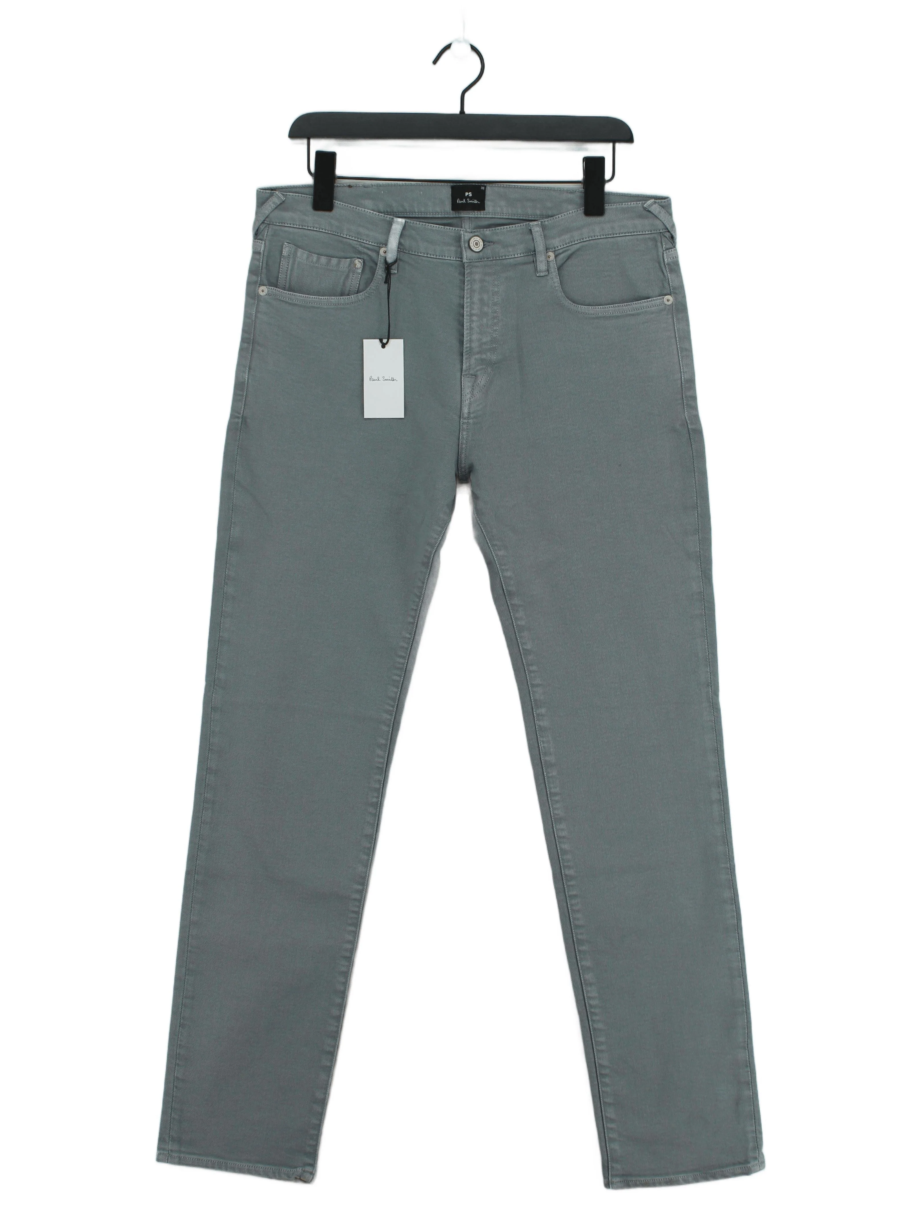 Paul Smith Men's Jeans W 32 in Grey 100% Cotton Straight
