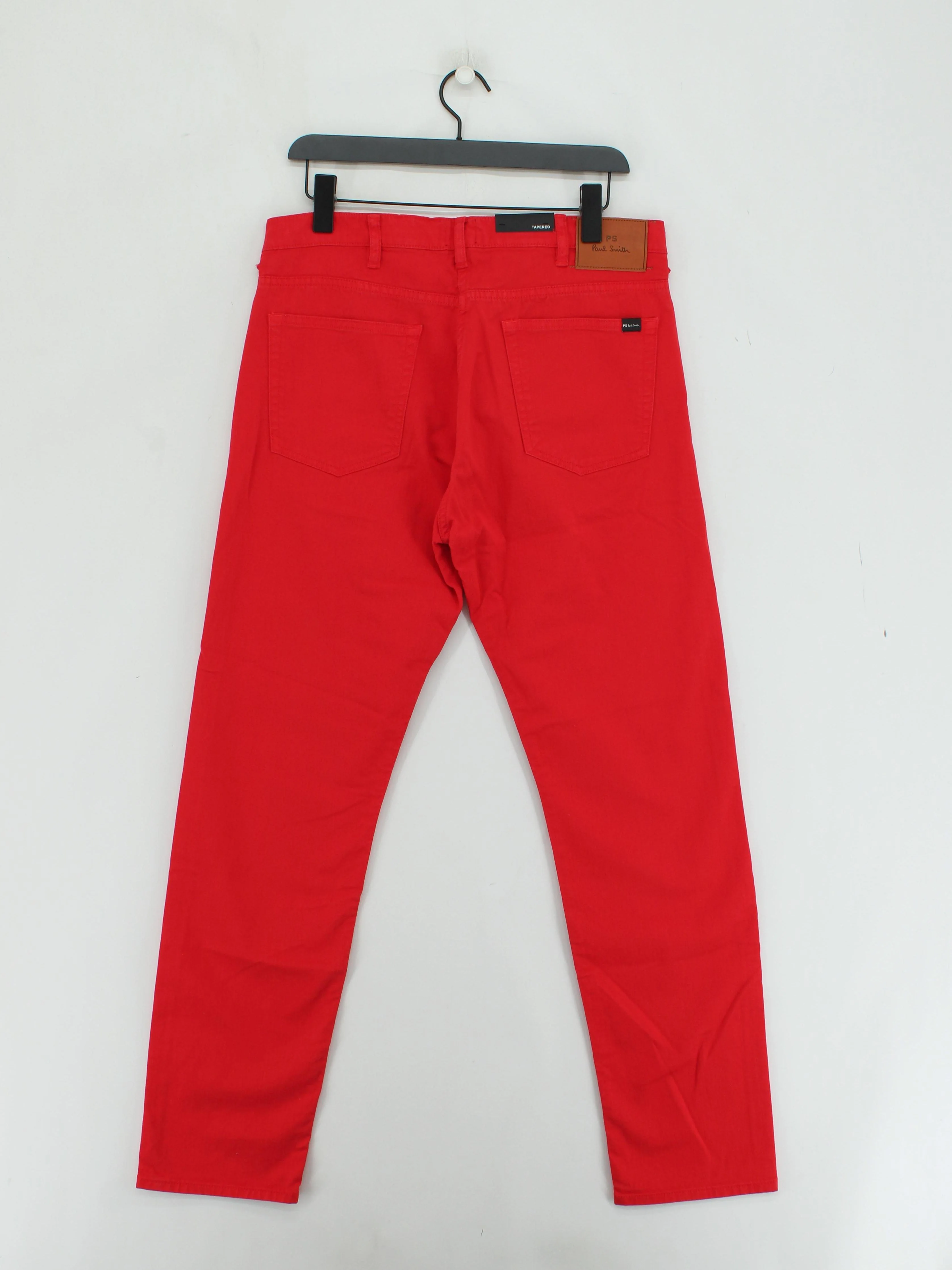 Paul Smith Men's Jeans W 32 in Red Cotton with Elastane Straight New with tags - Image 2