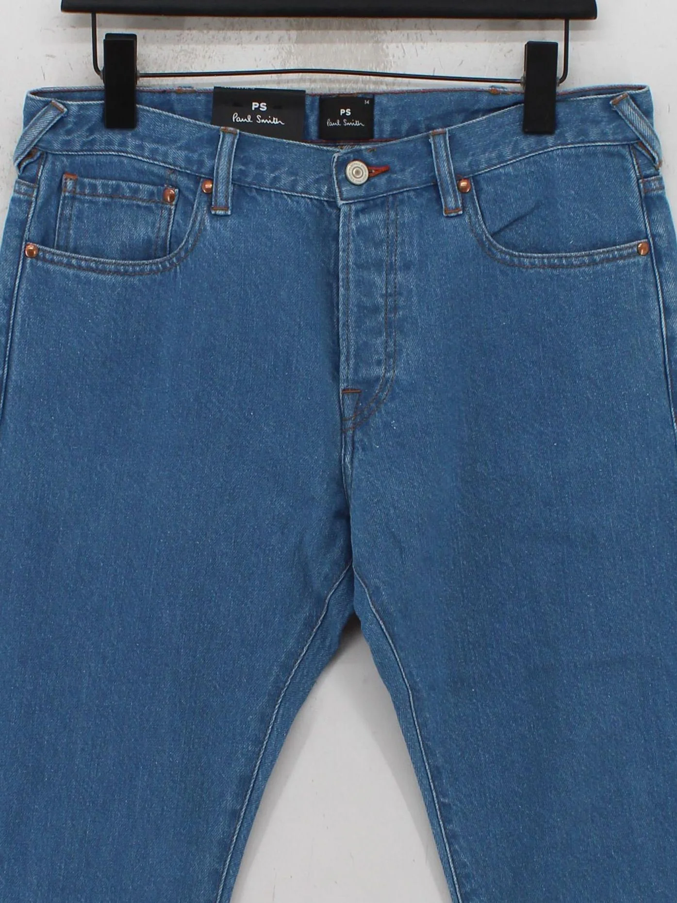 Paul Smith Men's Jeans W 34 in Blue Cotton with Other Straight - Image 3
