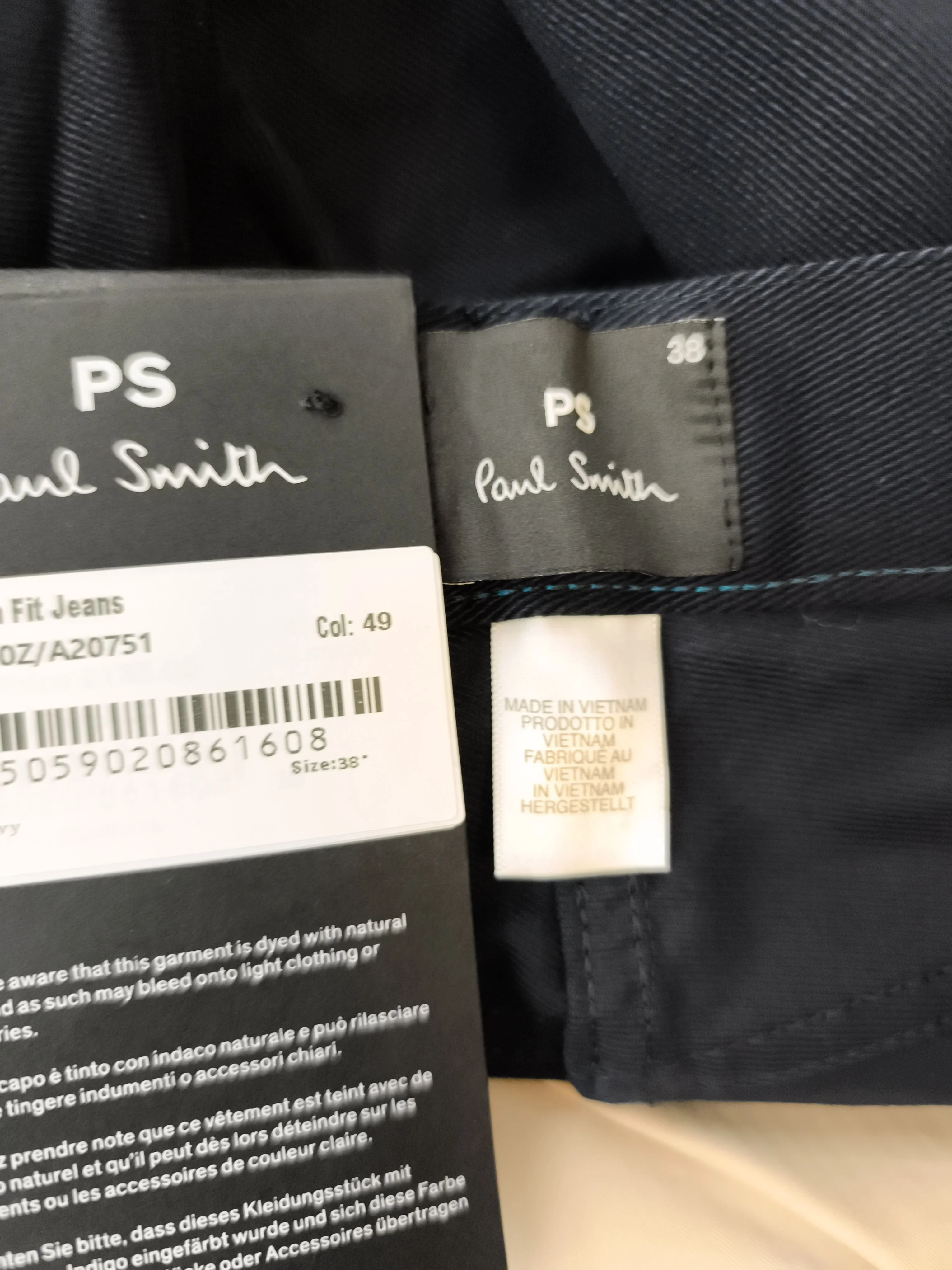Paul Smith Men's Jeans W 38 in Blue Cotton with Elastane Straight New with tags - Image 5
