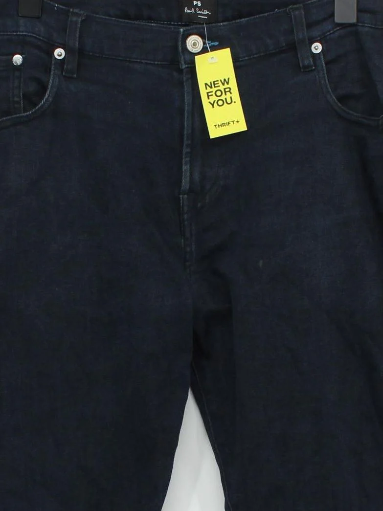 Paul Smith Men's Jeans W 38 in Blue Cotton with Polyester Straight - Image 3