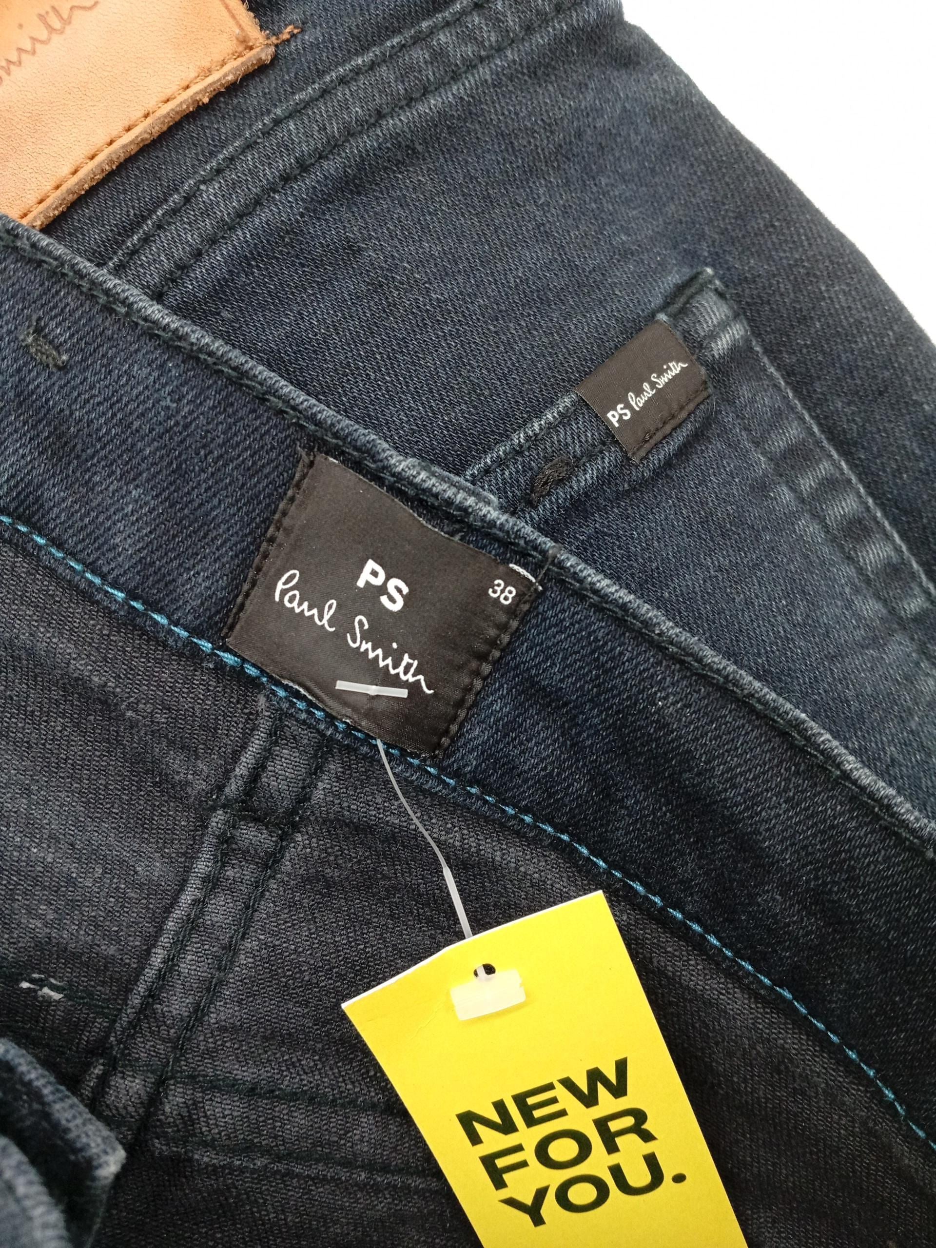 Paul Smith Men's Jeans W 38 in Blue Cotton with Polyester Straight - Image 7
