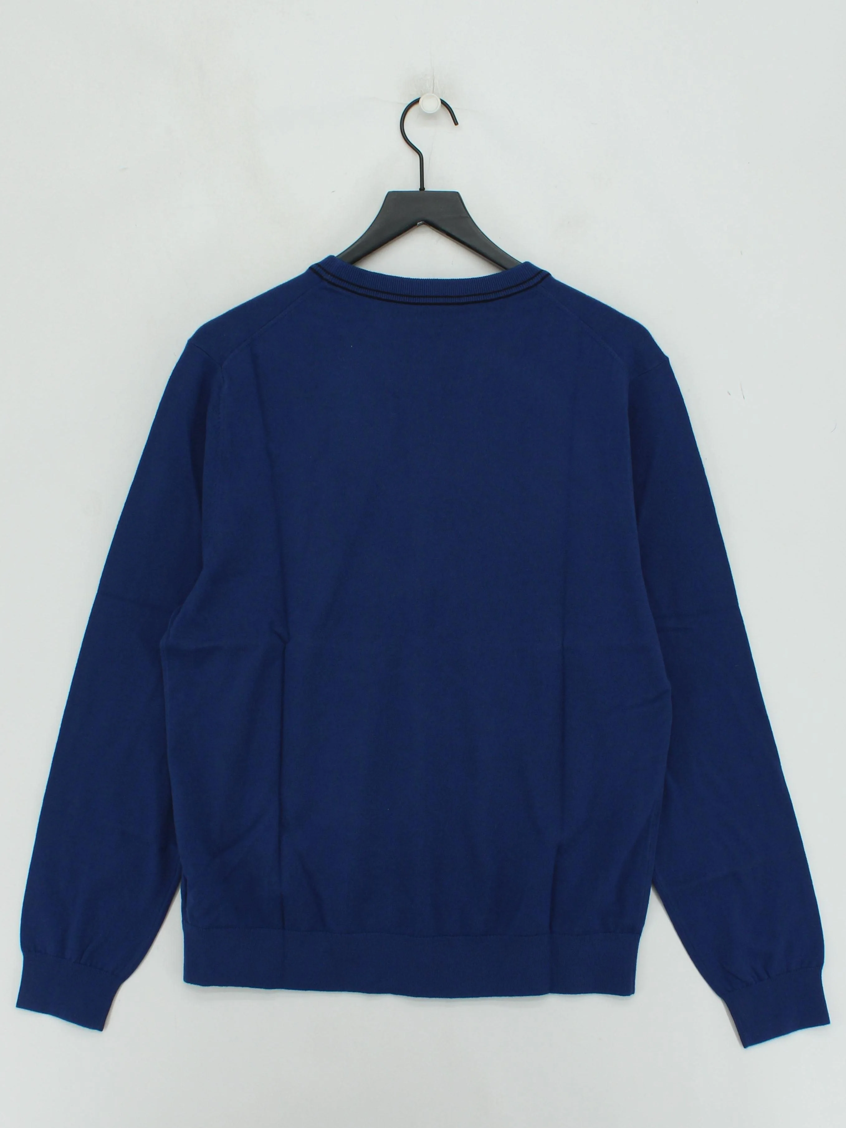 Paul Smith Men's Jumper L Blue 100% Cotton Crew Neck Pullover New with tags - Image 2