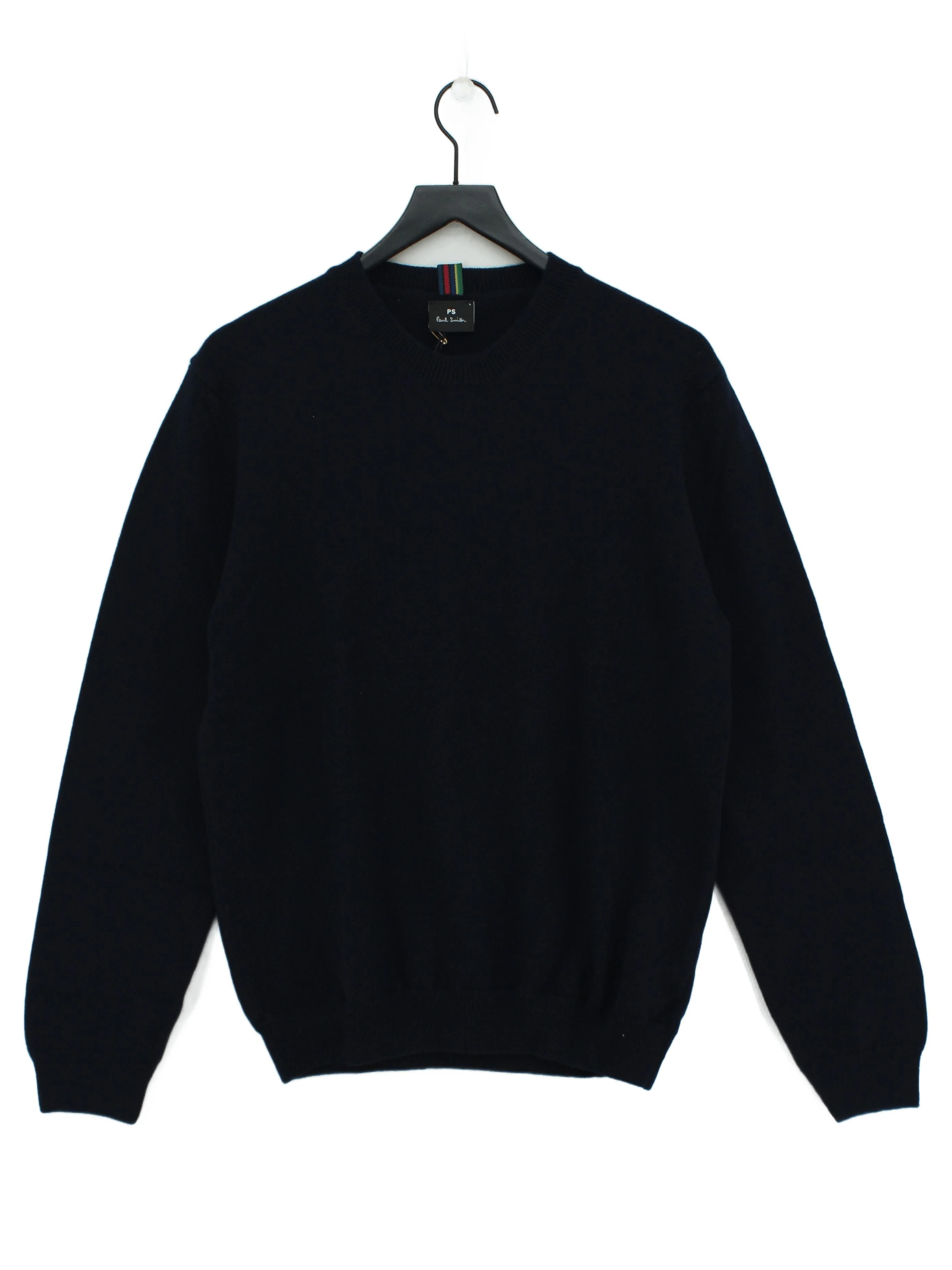 Paul Smith Men's Jumper L Blue 100% Wool Crew Neck Pullover New with tags
