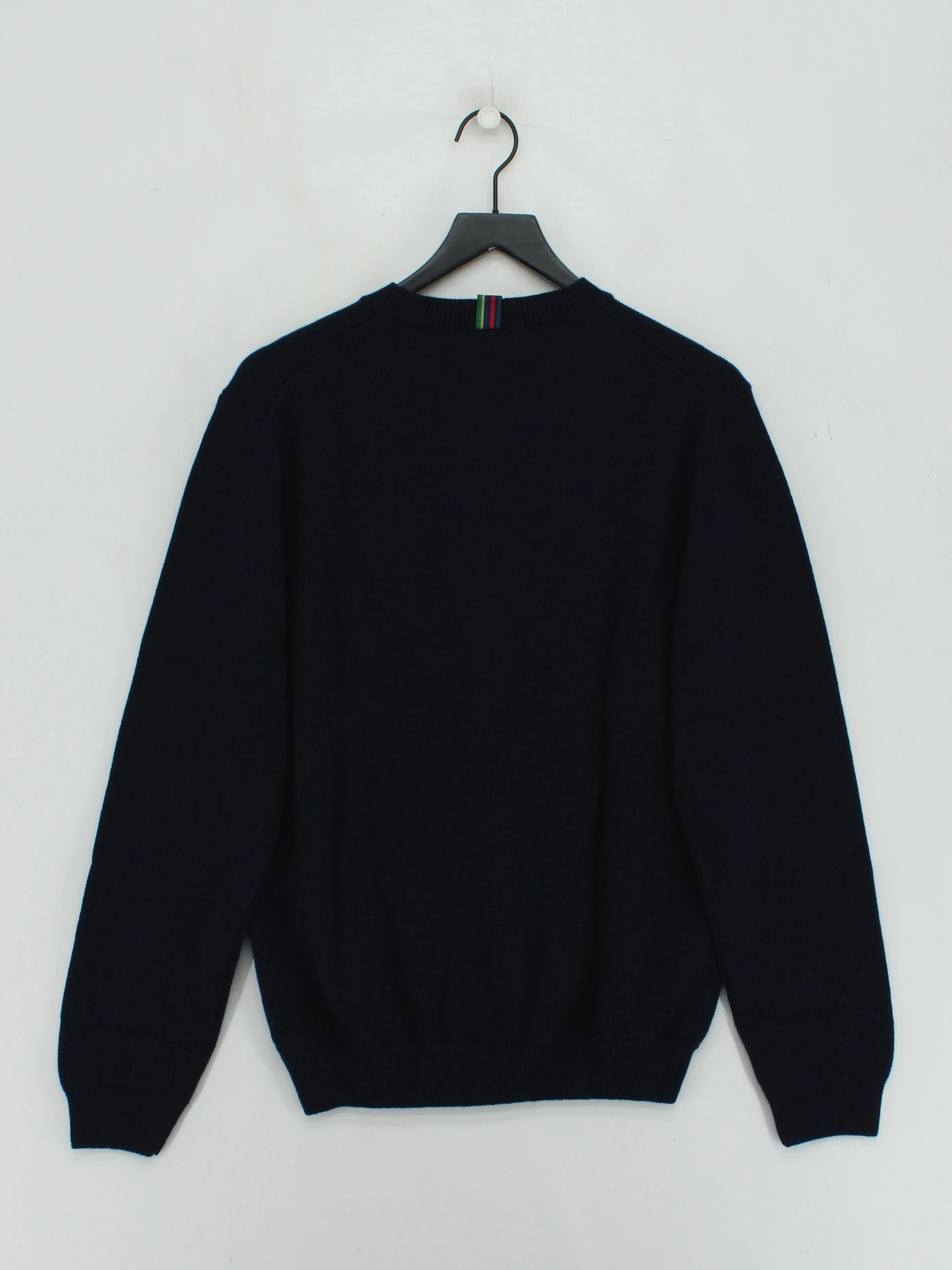 Paul Smith Men's Jumper L Blue 100% Wool Crew Neck Pullover New with tags - Image 2