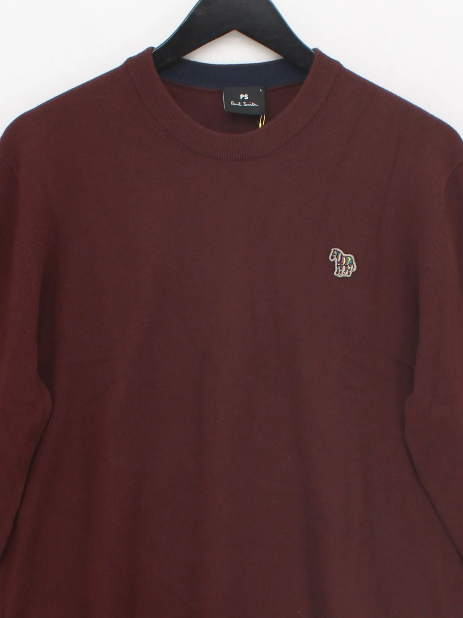 Paul Smith Men's Jumper L Brown 100% Cotton Round Neck Pullover New with tags - Image 3