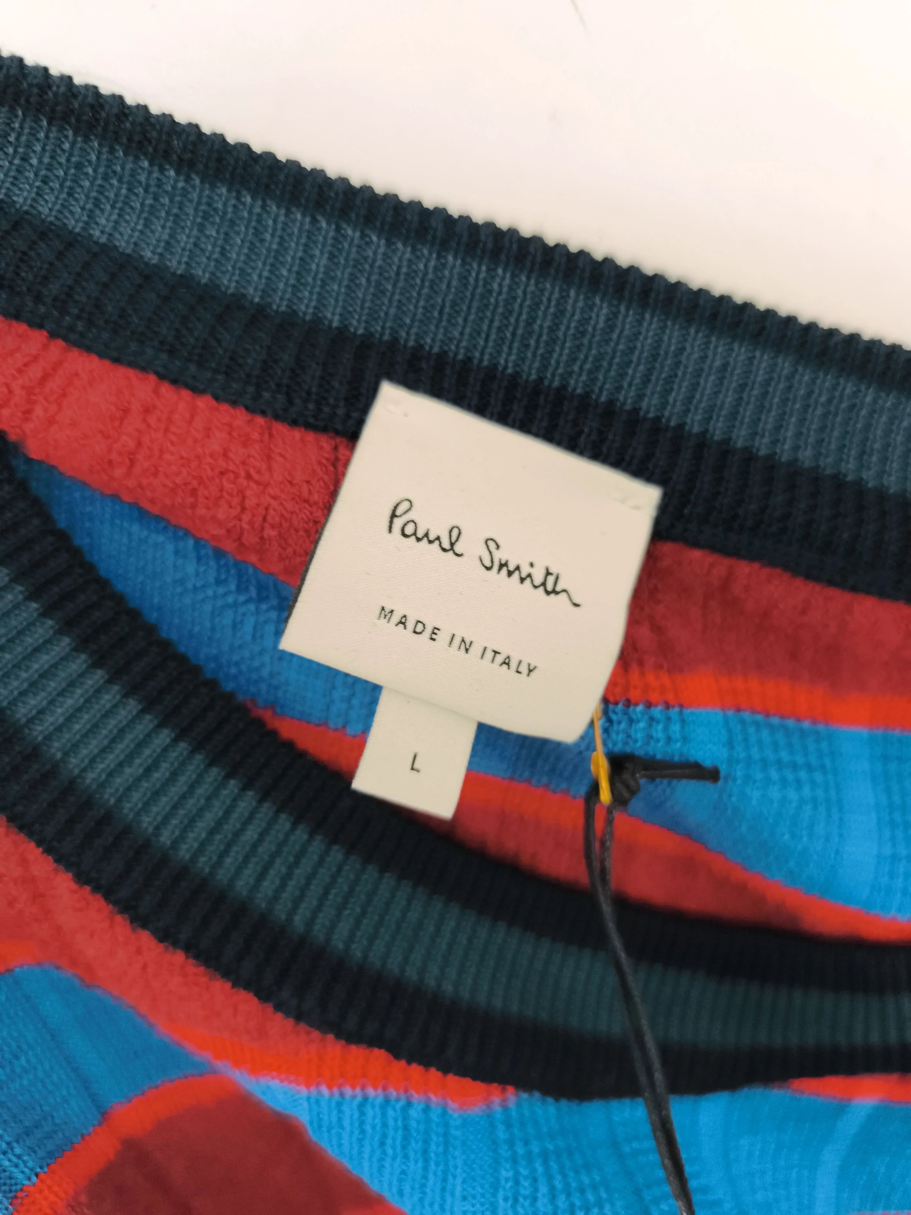 Paul Smith Men's Jumper L Multi 100% Cotton Pullover New with tags - Image 5