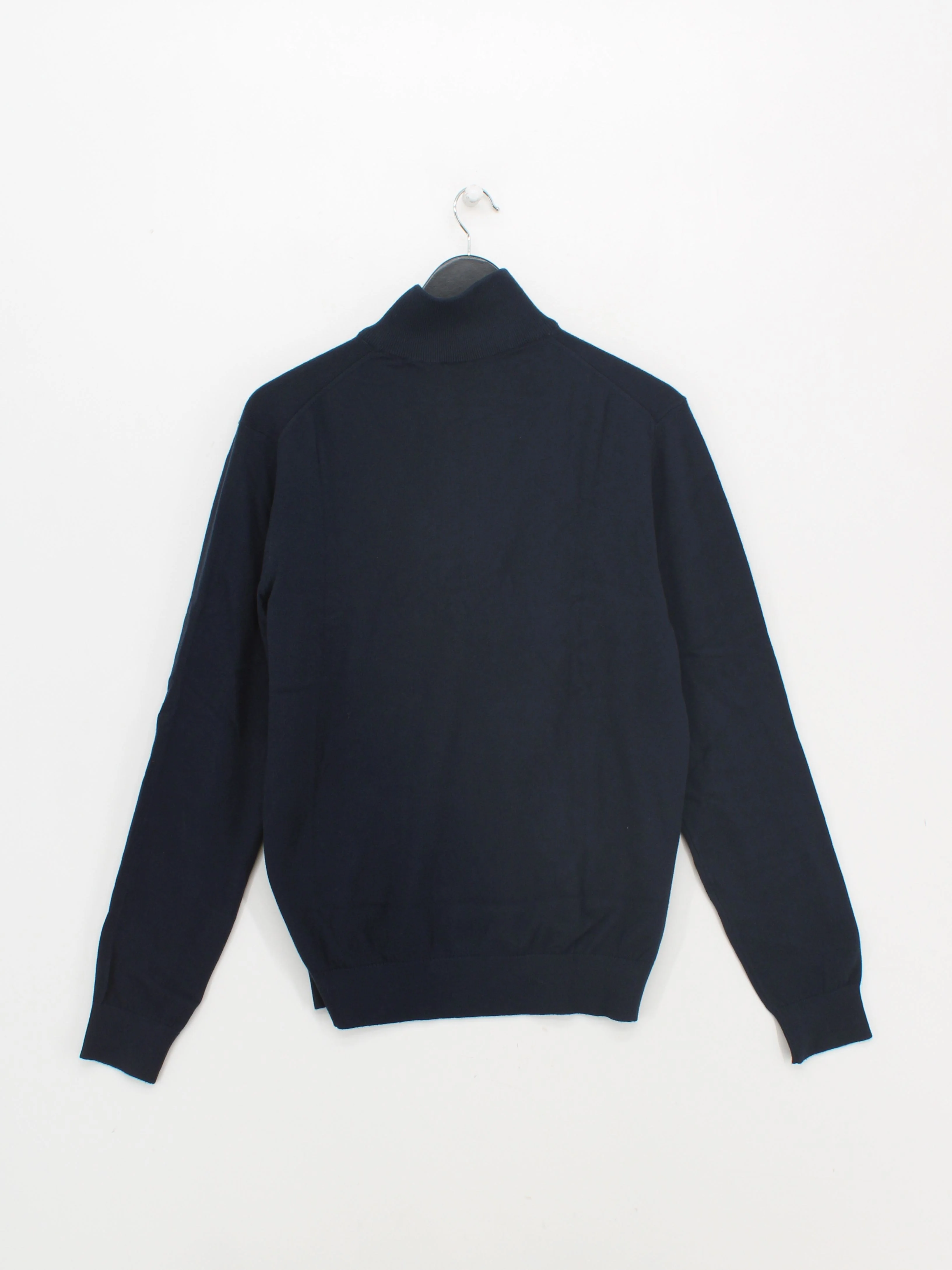 Paul Smith Men's Jumper M Blue 100% Cotton Mock Neck Pullover New with tags - Image 2