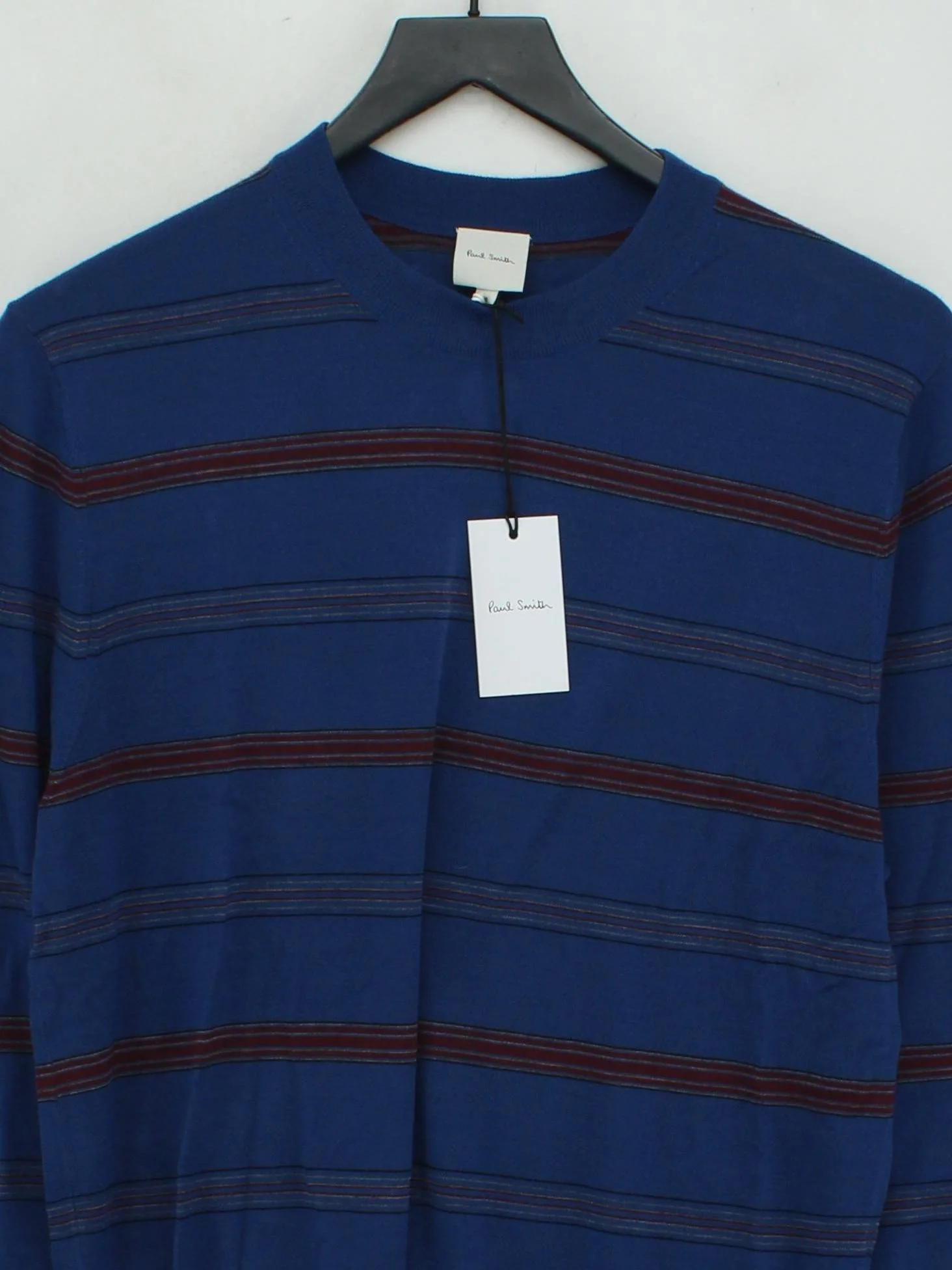 Paul Smith Men's Jumper M Blue 100% Wool Pullover New with tags - Image 3