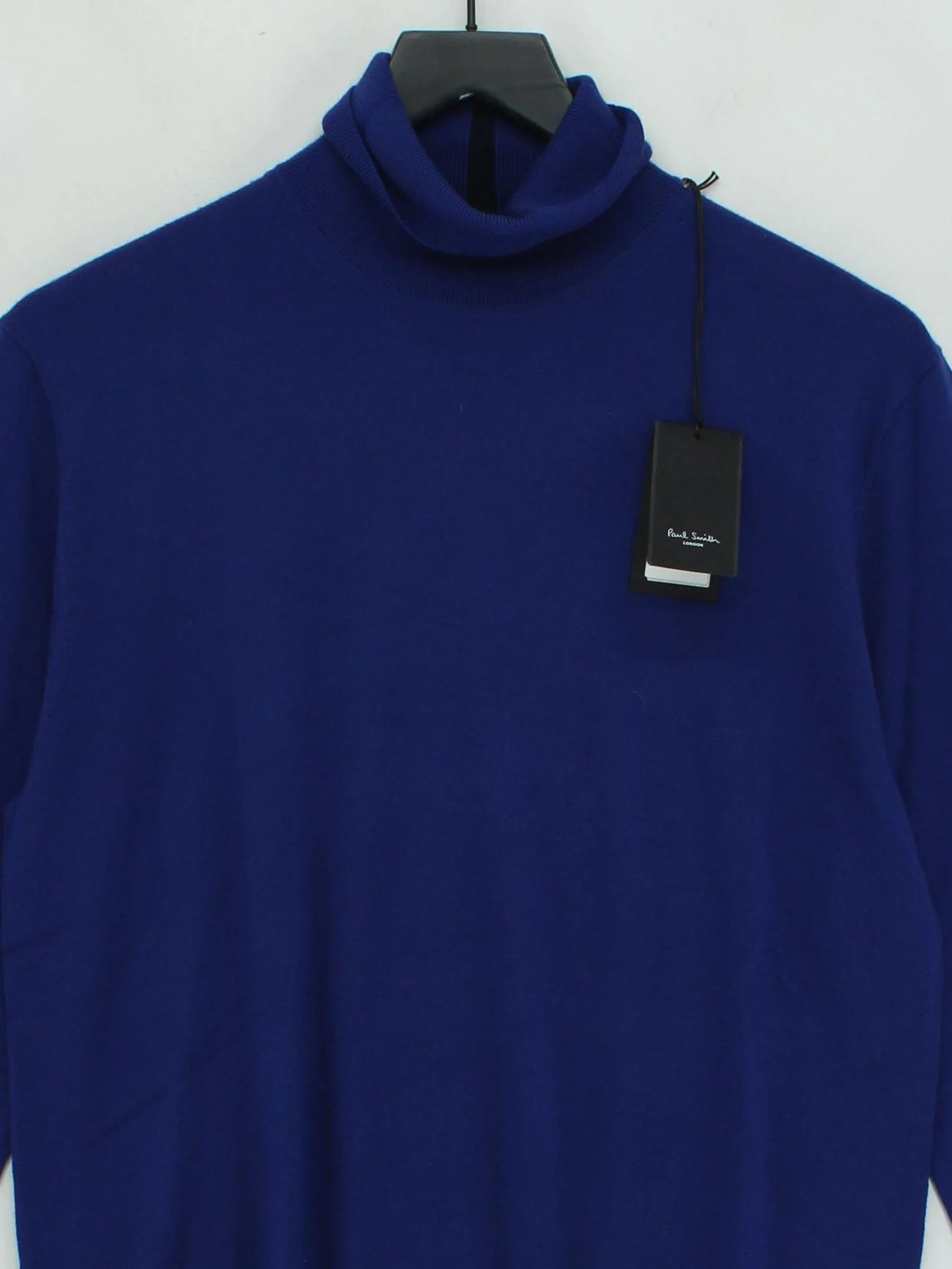 Paul Smith Men's Jumper M Blue 100% Wool Roll Neck Pullover New with tags - Image 3